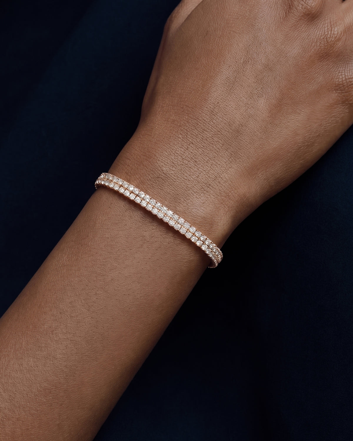 18 Karat grünes Tennisarmband