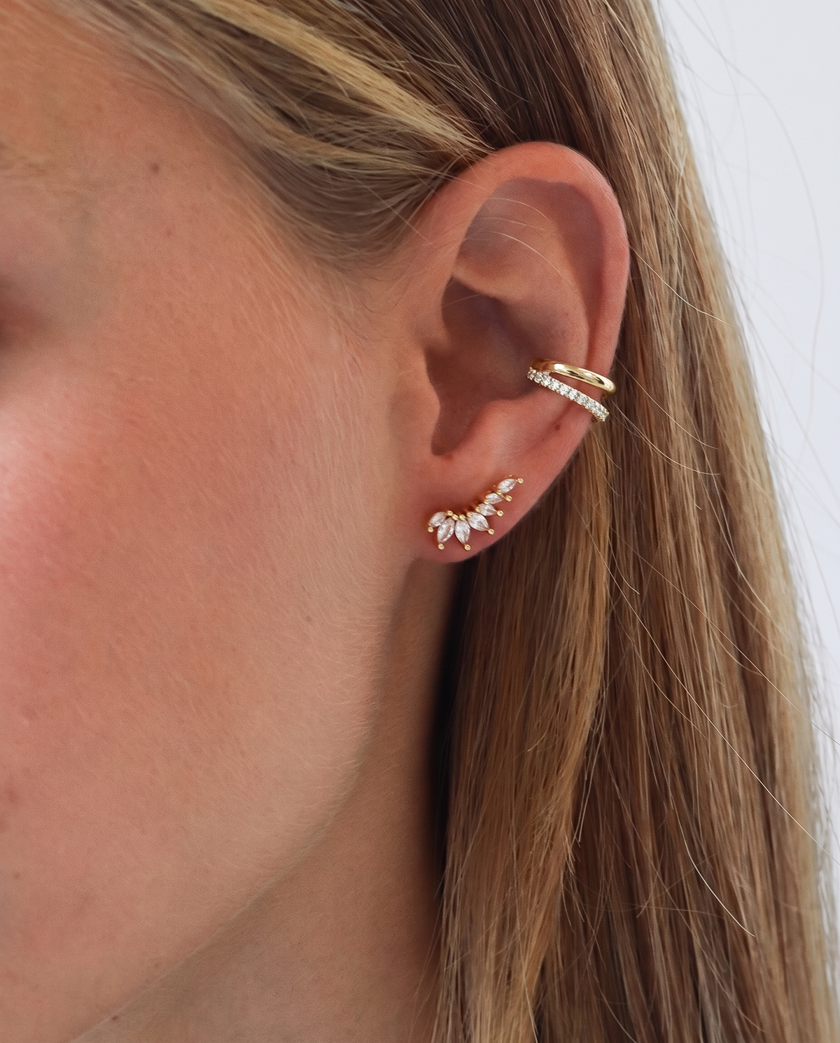 Puces d'oreilles Luella en vermeil 18 carats