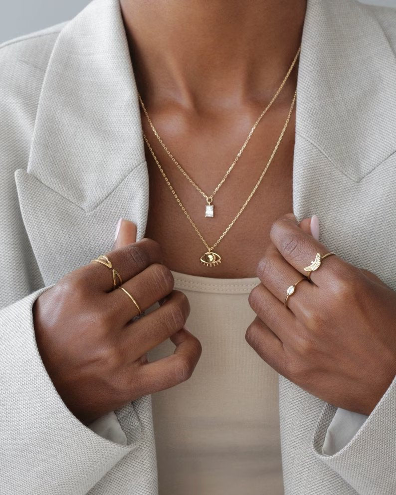 18K Vermeil Eye Necklace