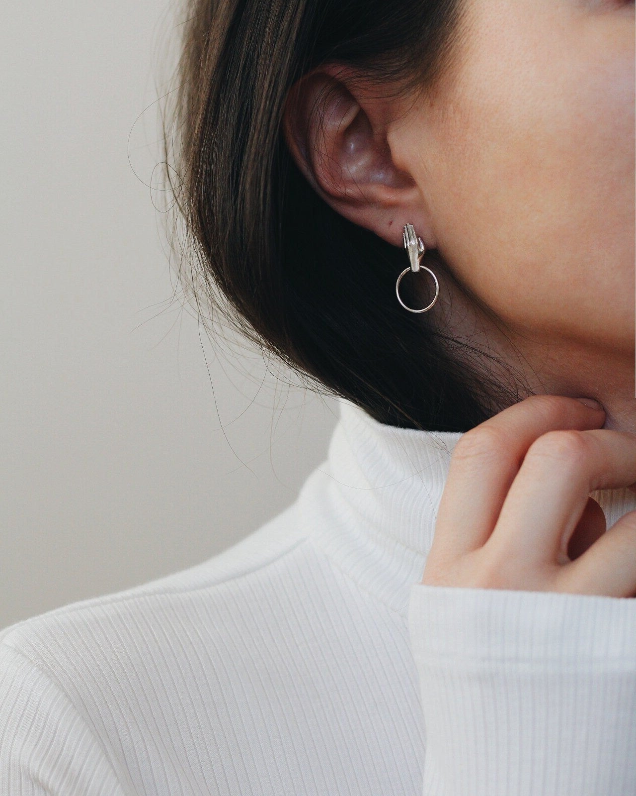 925 Silver - Hands Earrings