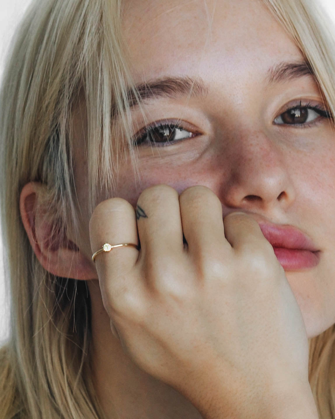 18K Vermeil White Lily Ring