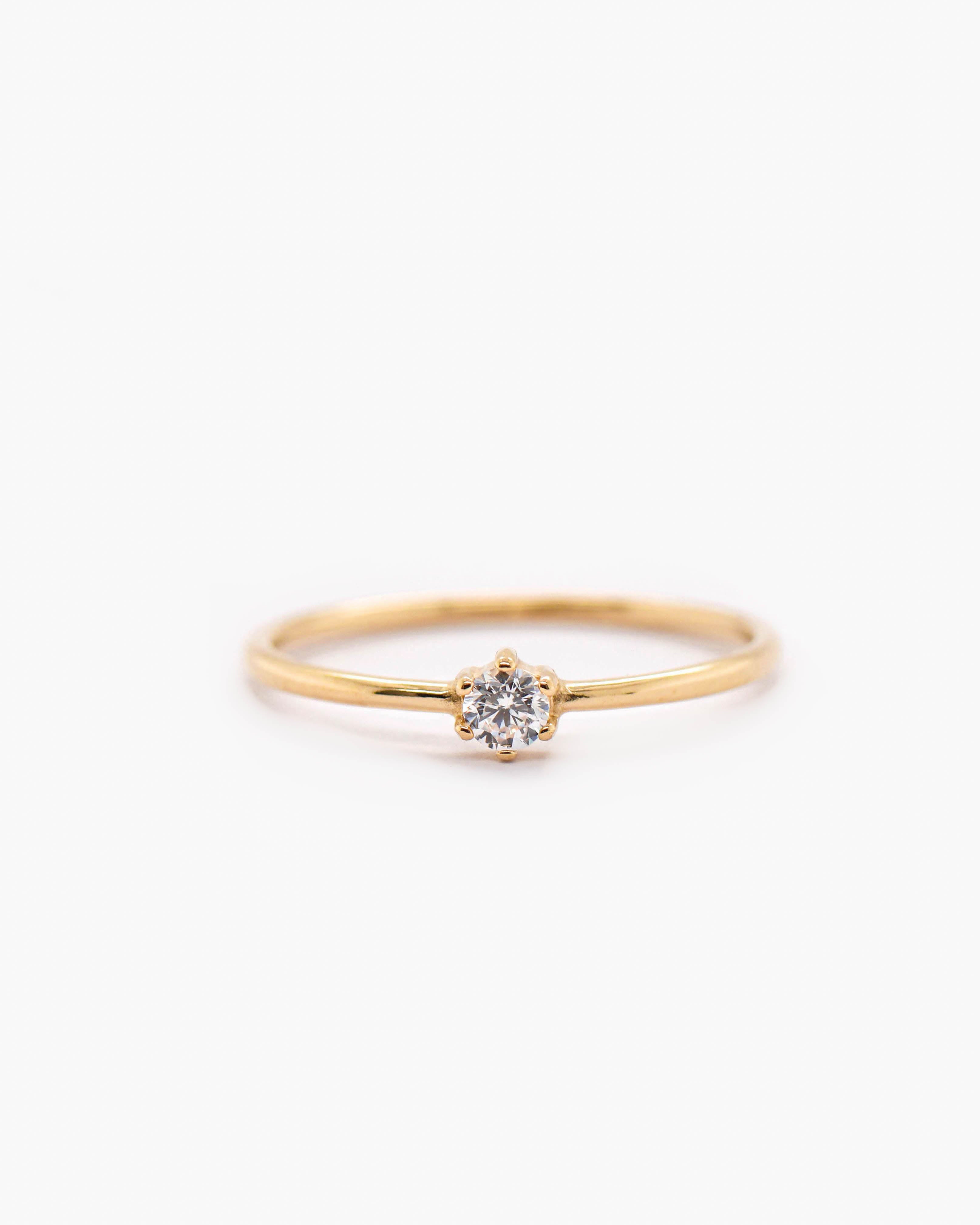 18K Vermeil White Lily Ring
