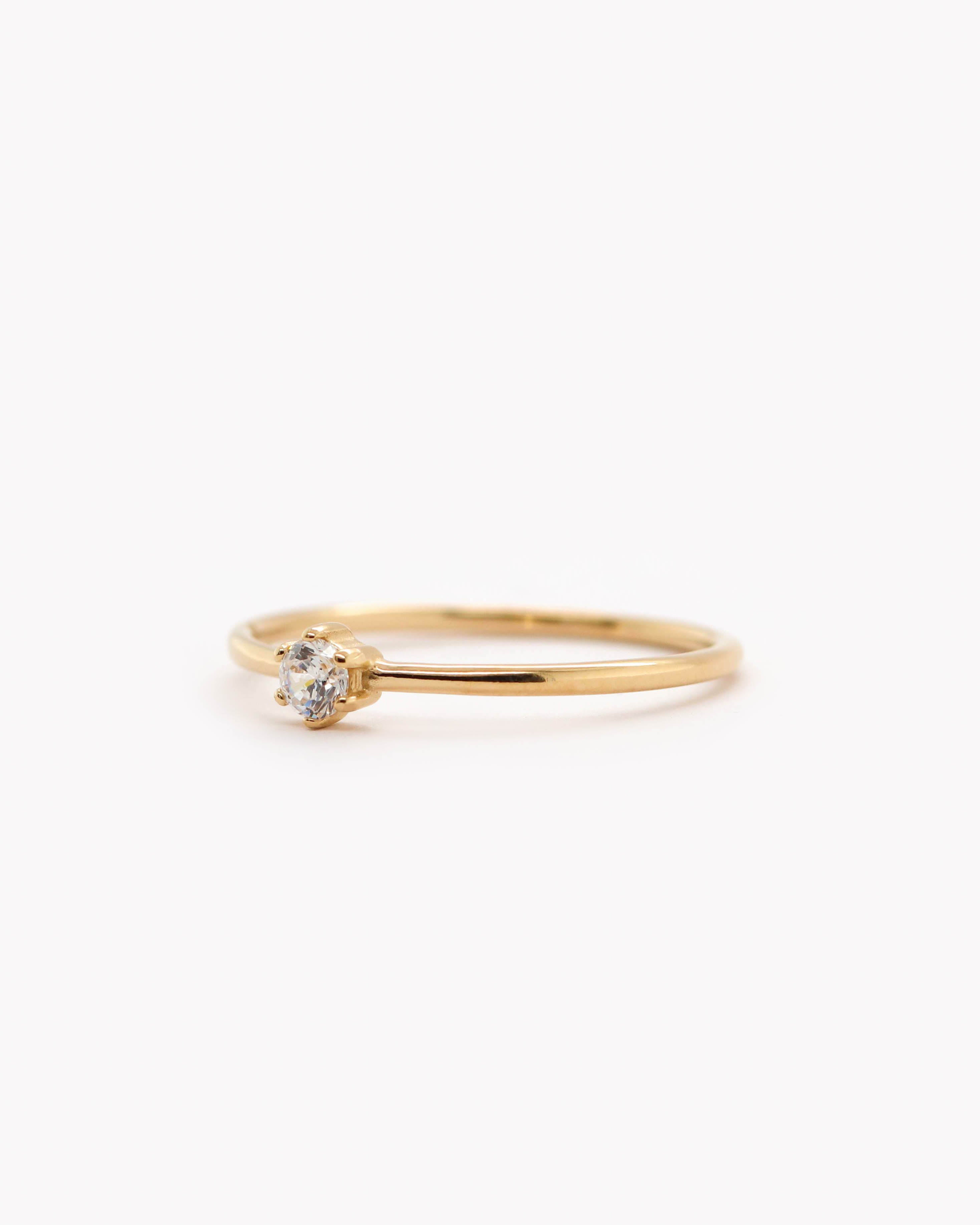 18K Vermeil White Lily Ring