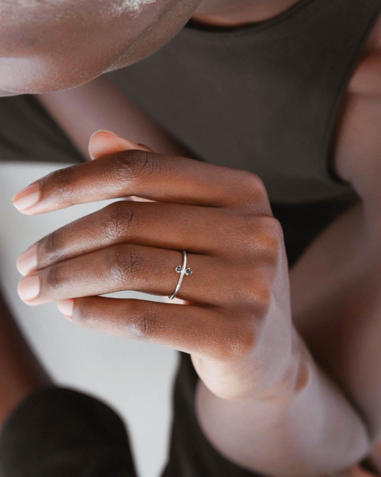 925 Silver - Double CZ Ring