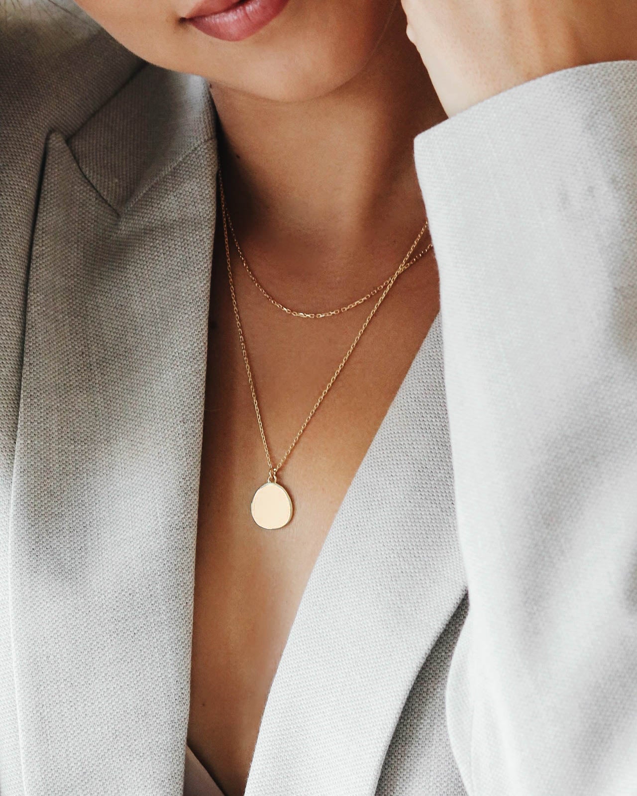 18K Vermeil Disc Necklace
