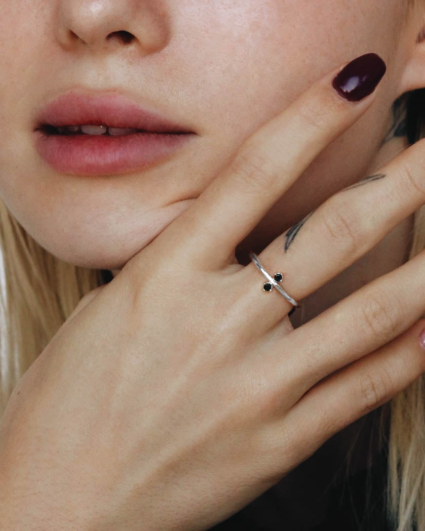 925 Silver - Double CZ Ring