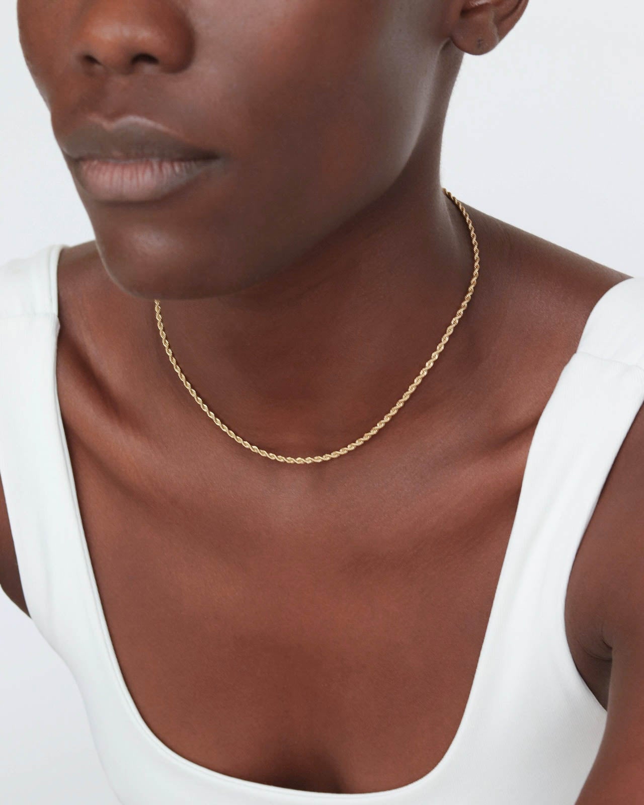 18K Twisted Chain Necklace