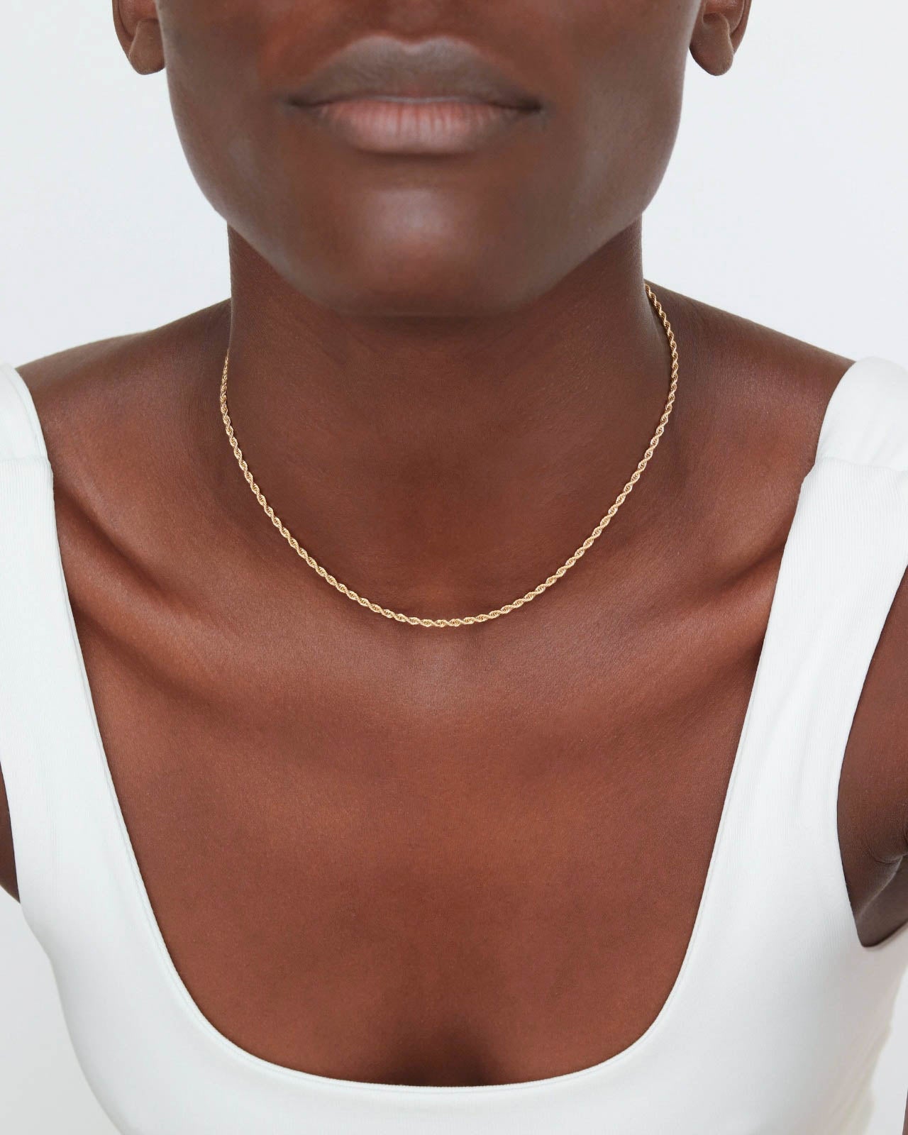 18K Twisted Chain Necklace