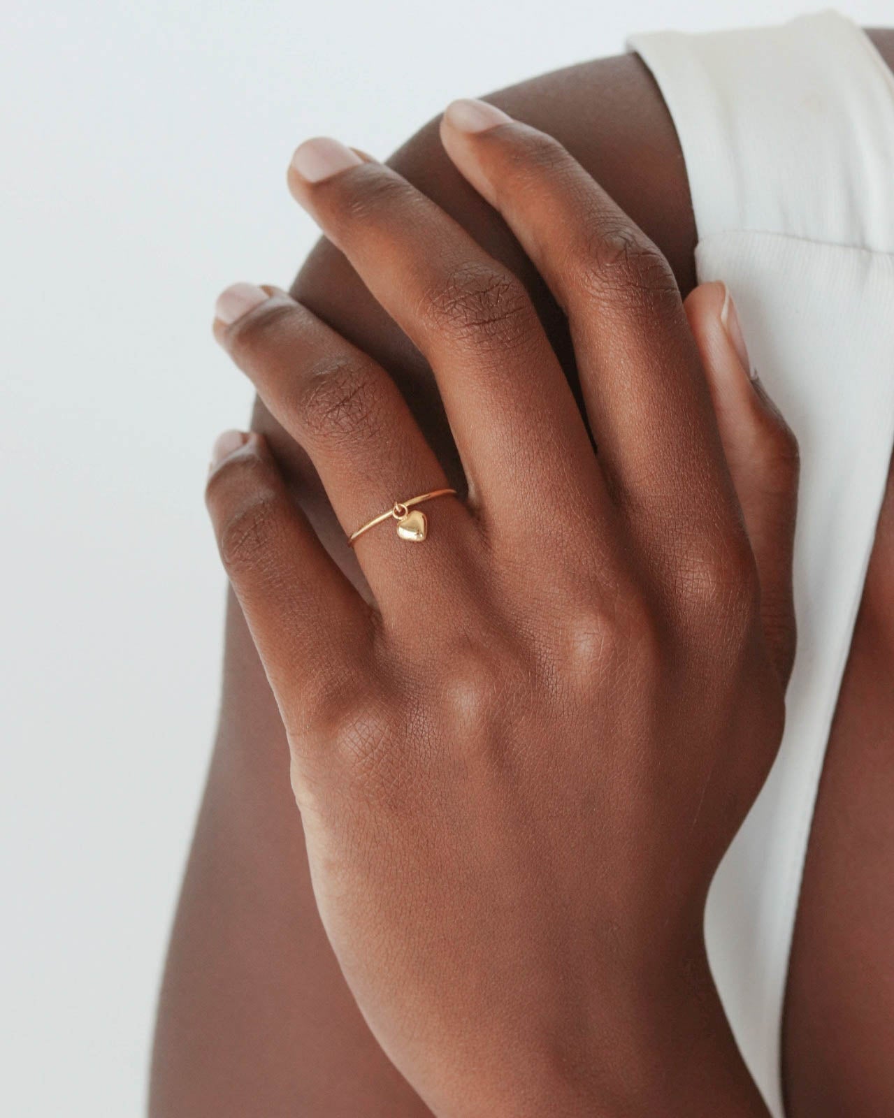 18K Gold Heart Ring