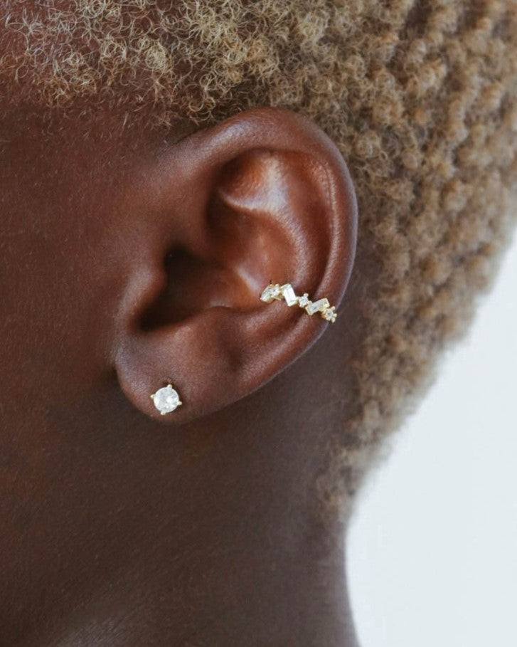 Ear Cuff Josephine de plata vermeil de 18 quilates