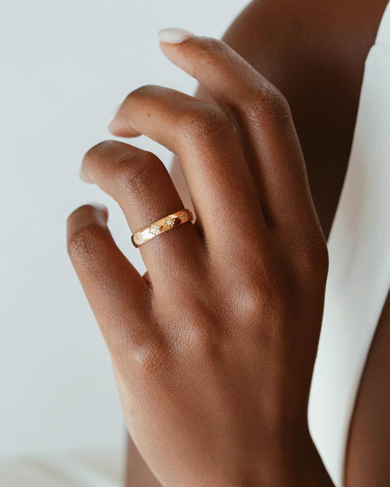 Bague étoiles en or 18 carats