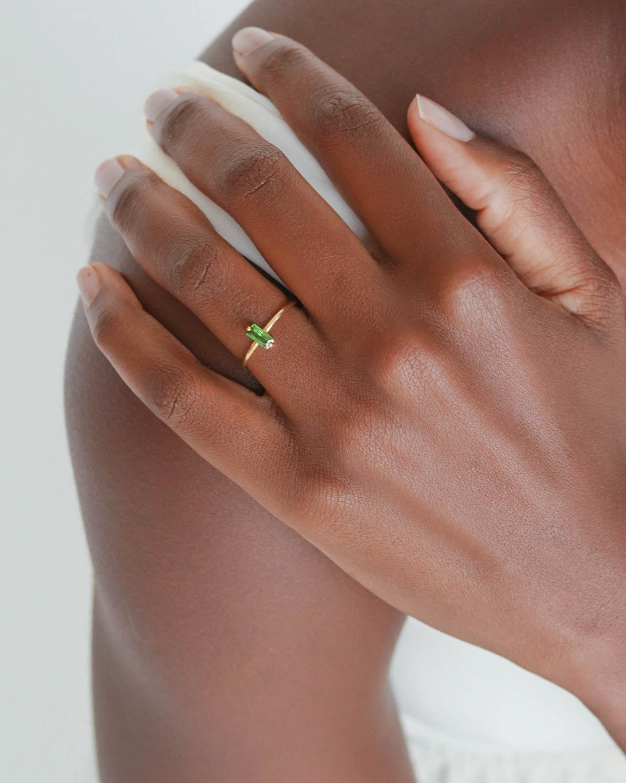 Bague Juliette verte en vermeil 18 carats