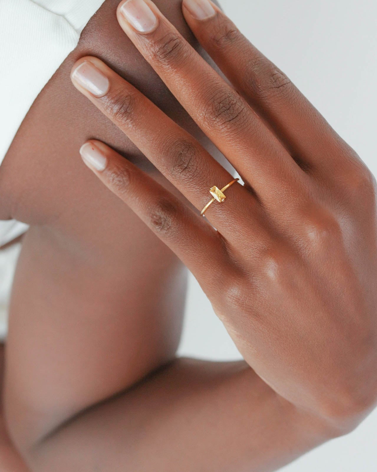 Bague Juliette verte en vermeil 18 carats