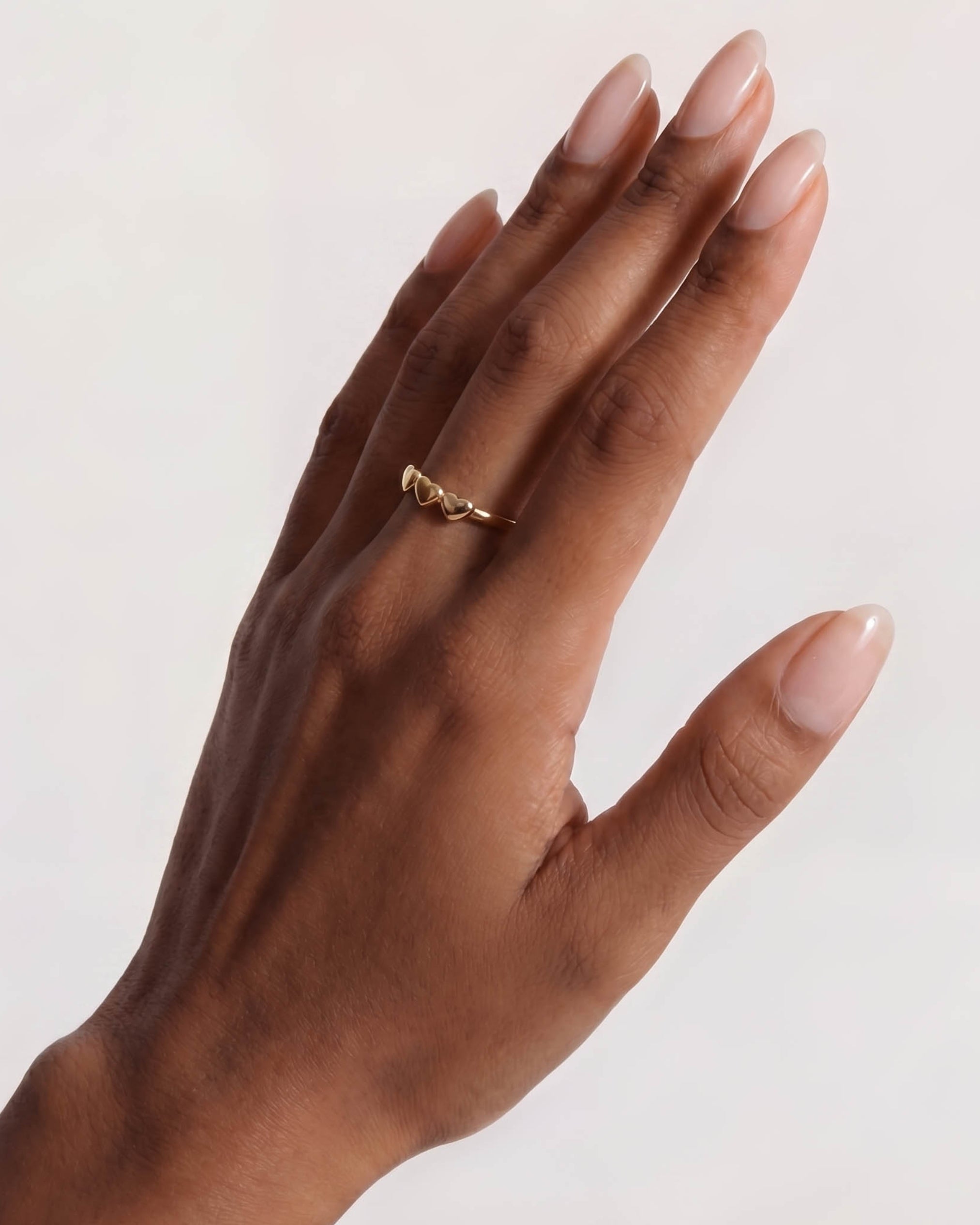 18K Gold Heart Ring