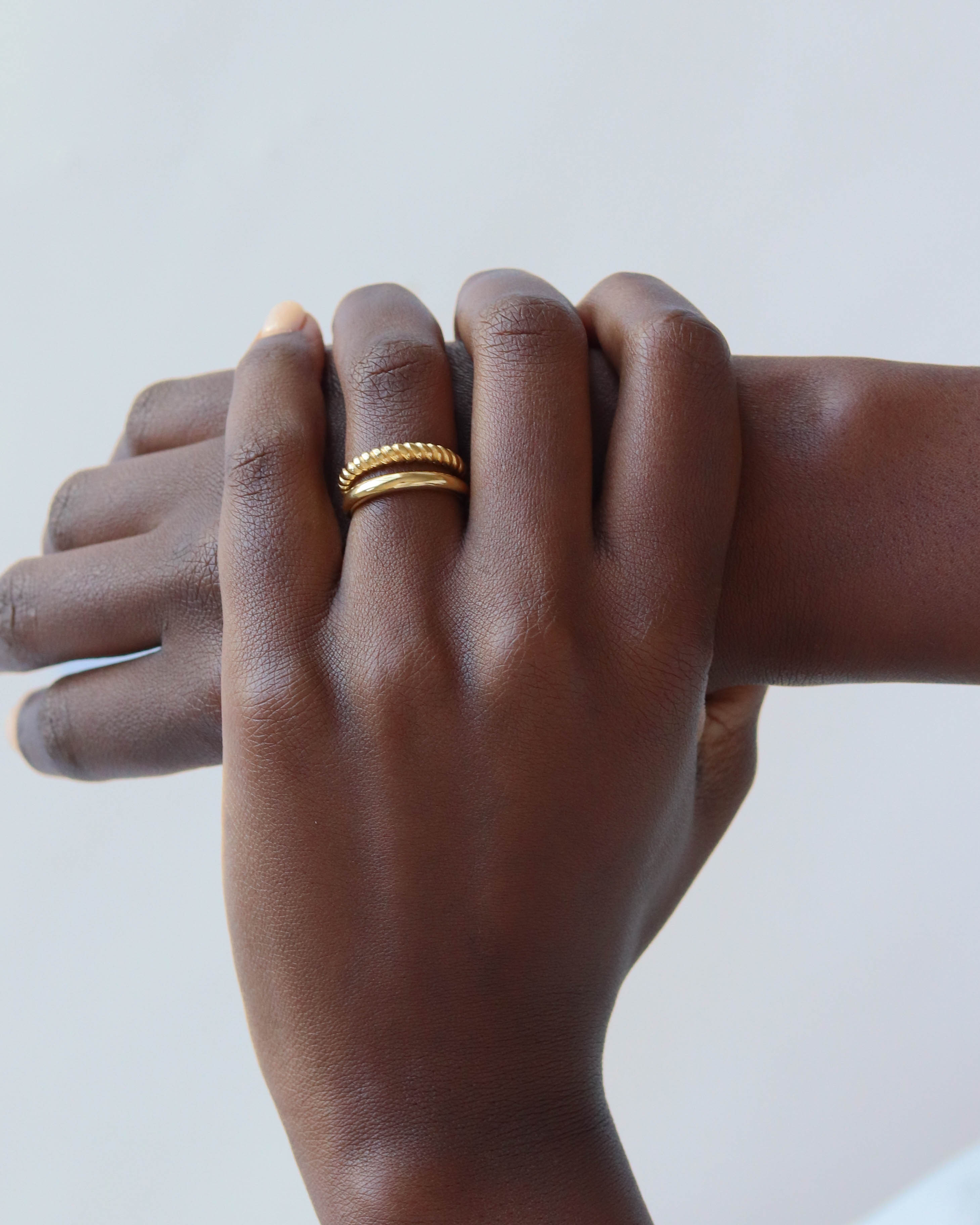 18K Gold Double Band Ring