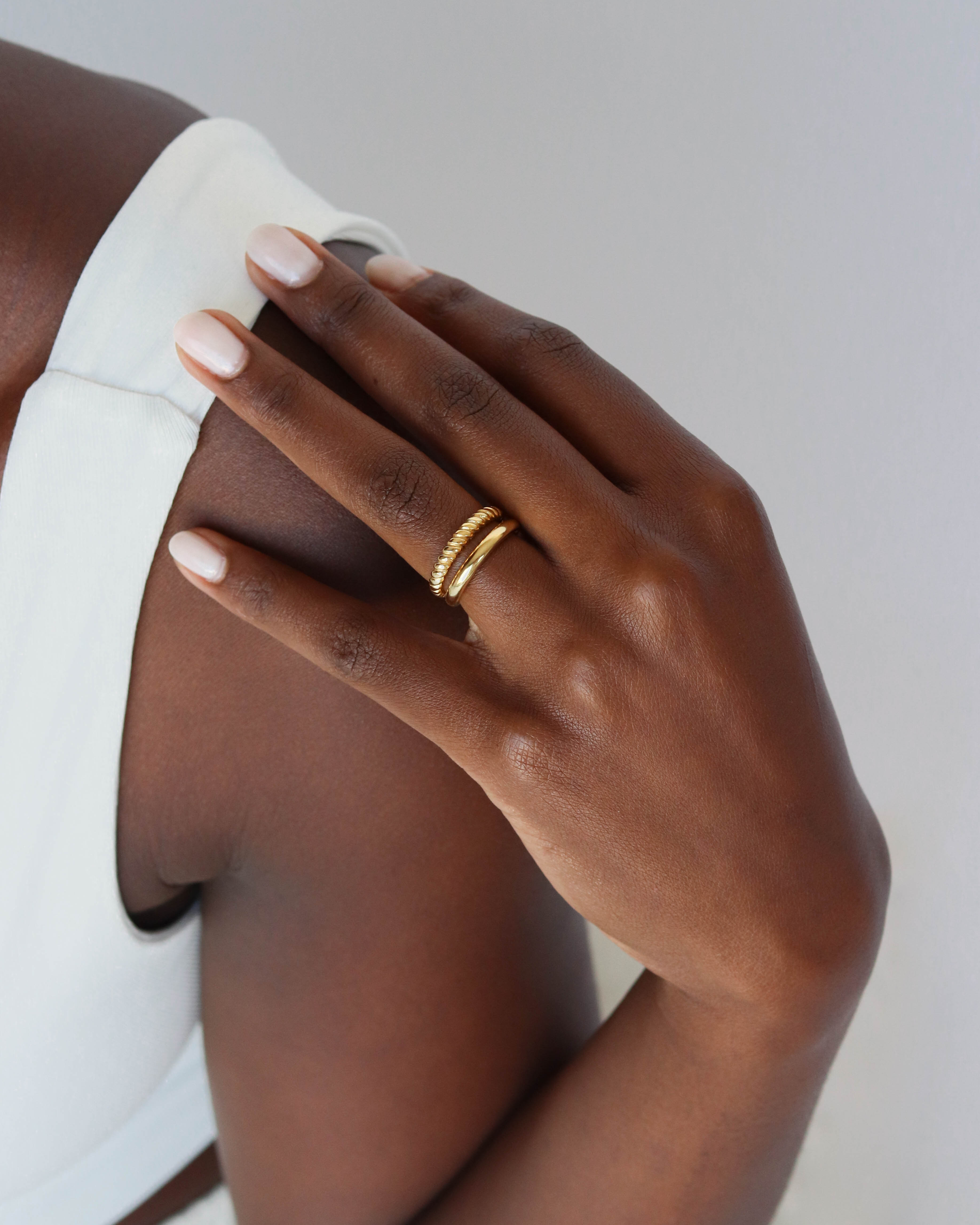 18K Gold Double Band Ring