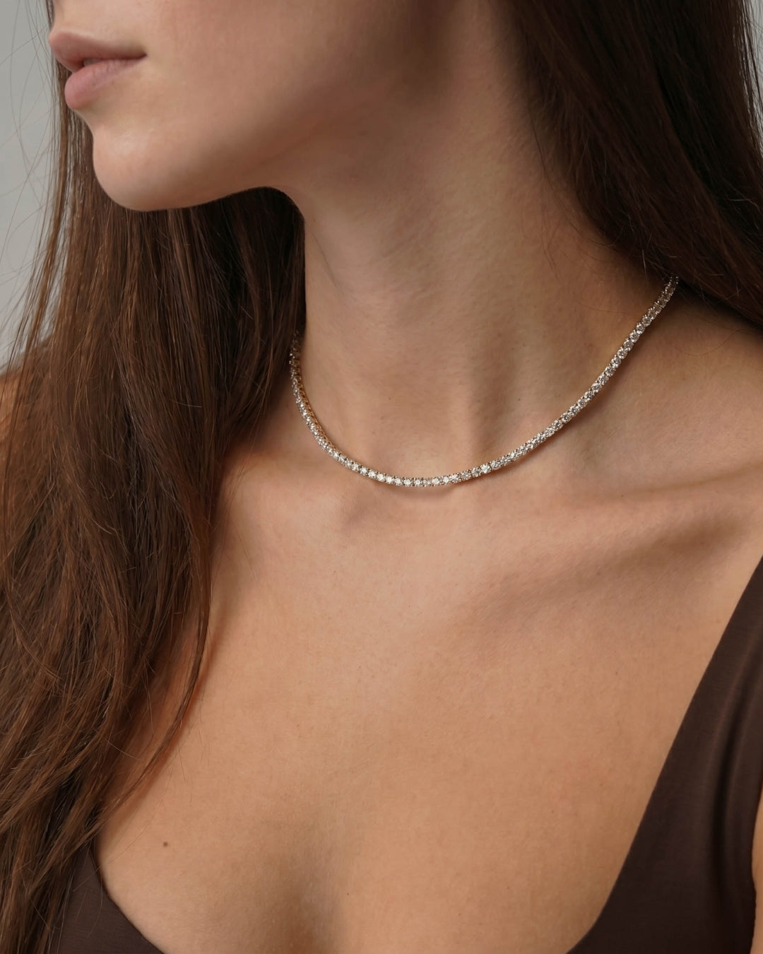 18k Tennis Necklace