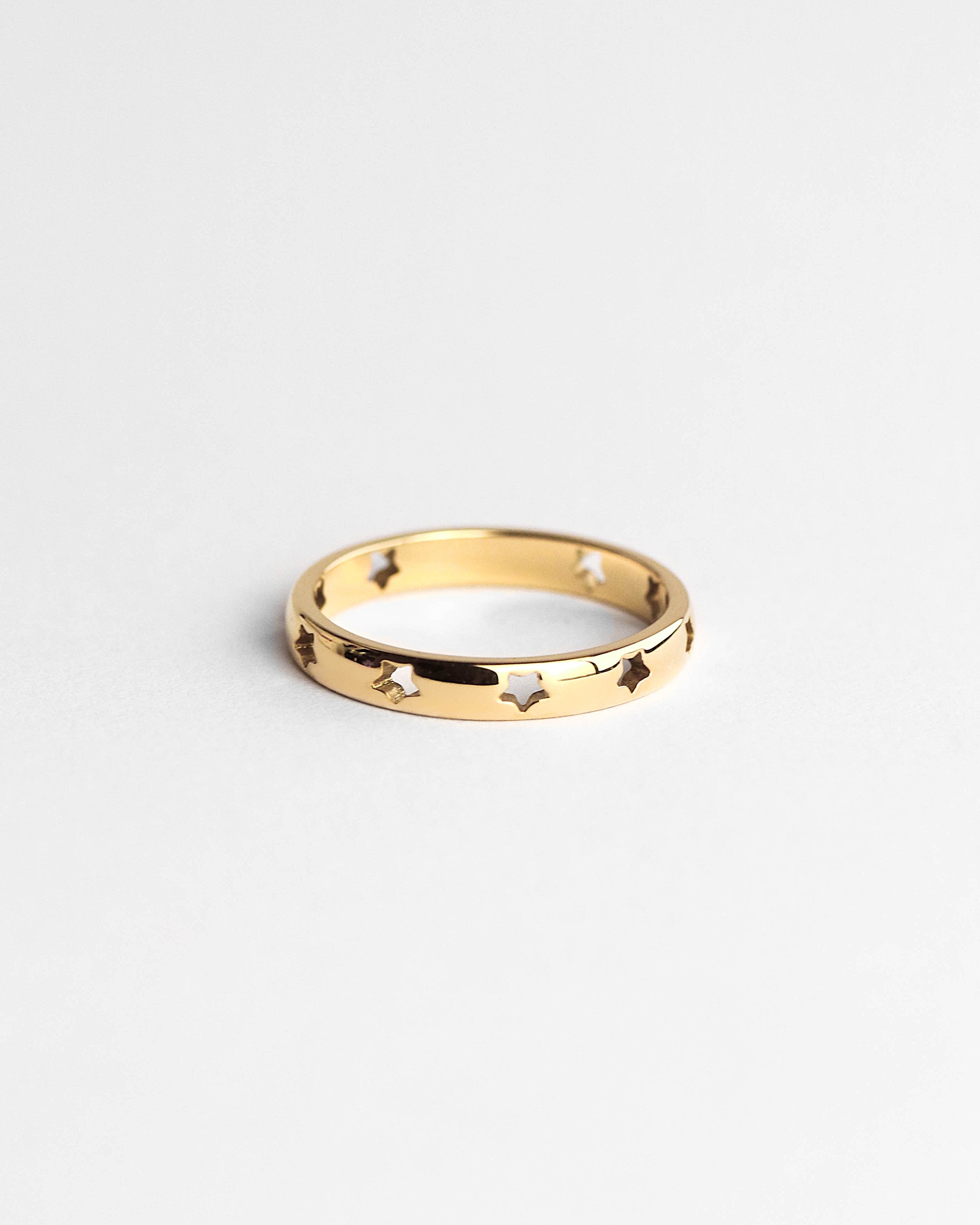 18K Gold Stars Ring