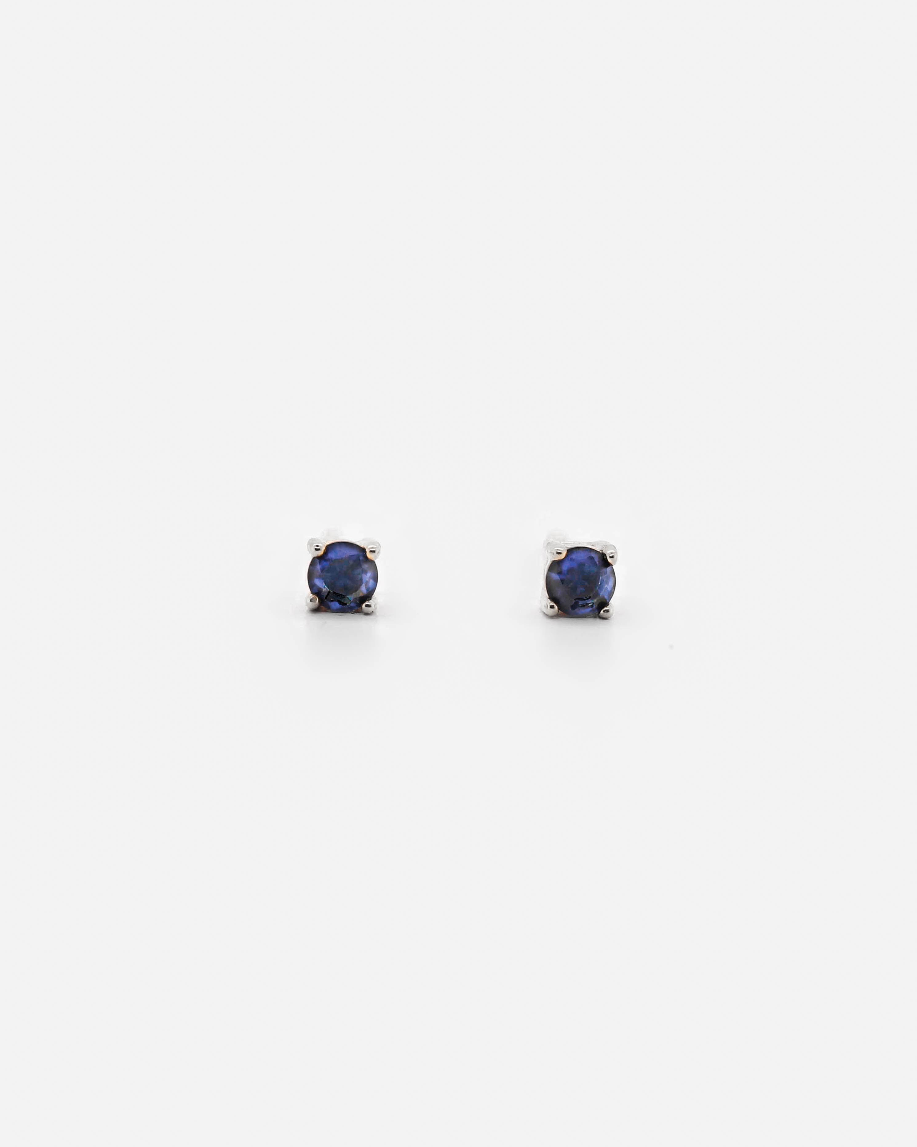925 Silver - Blue CZ Studs