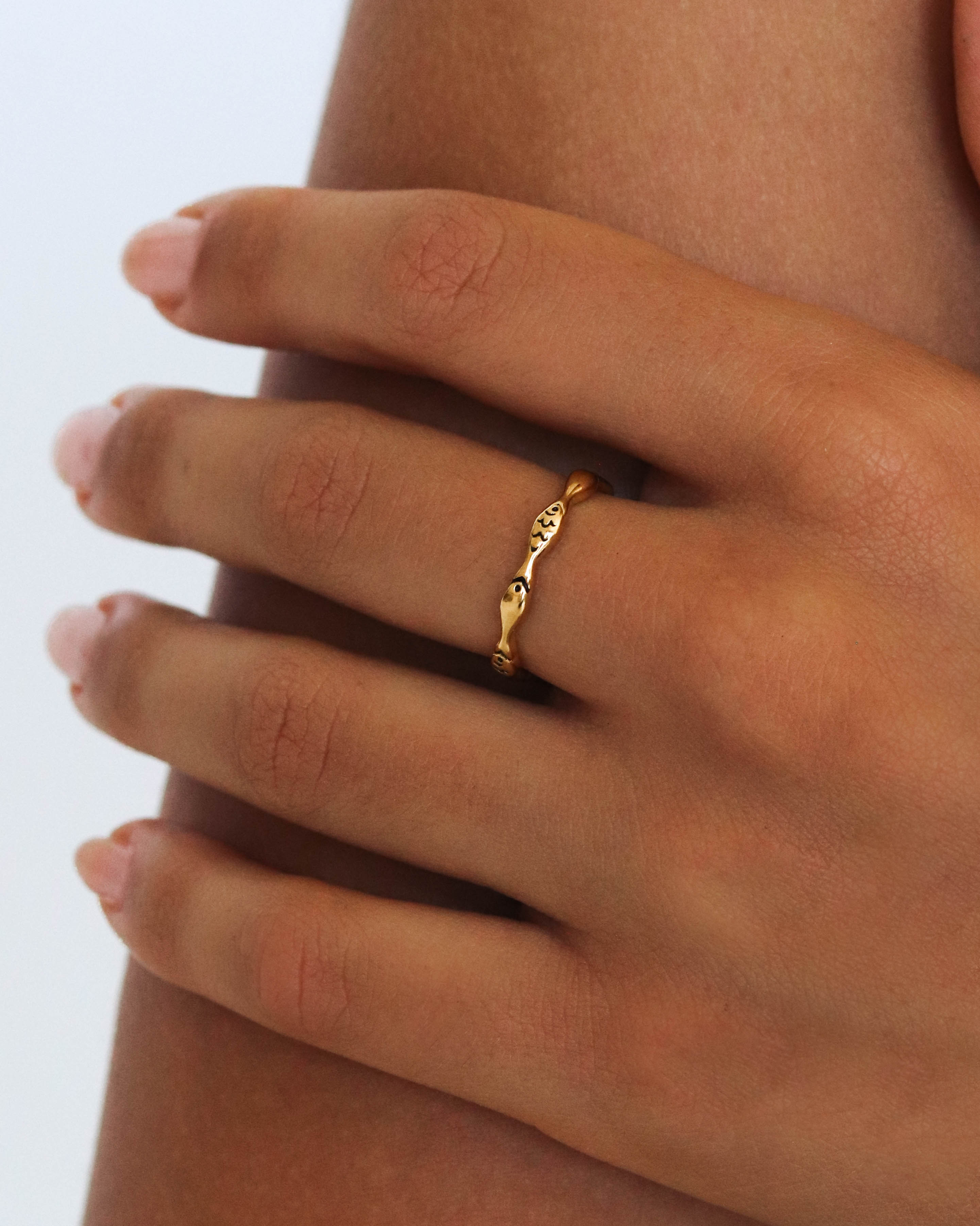 18K Gold Ocean Ring