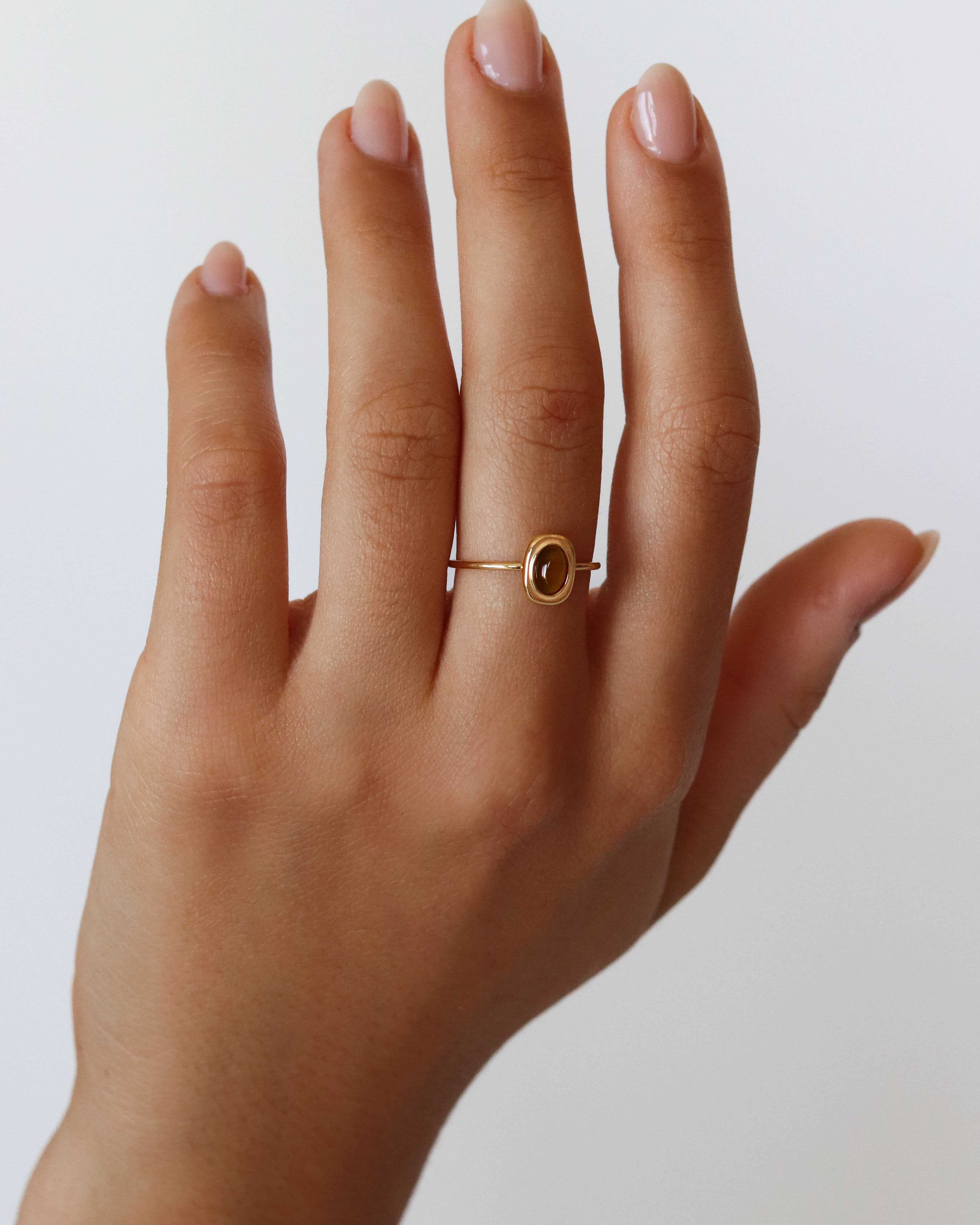 18K Gold Tiger’s Eye Ring