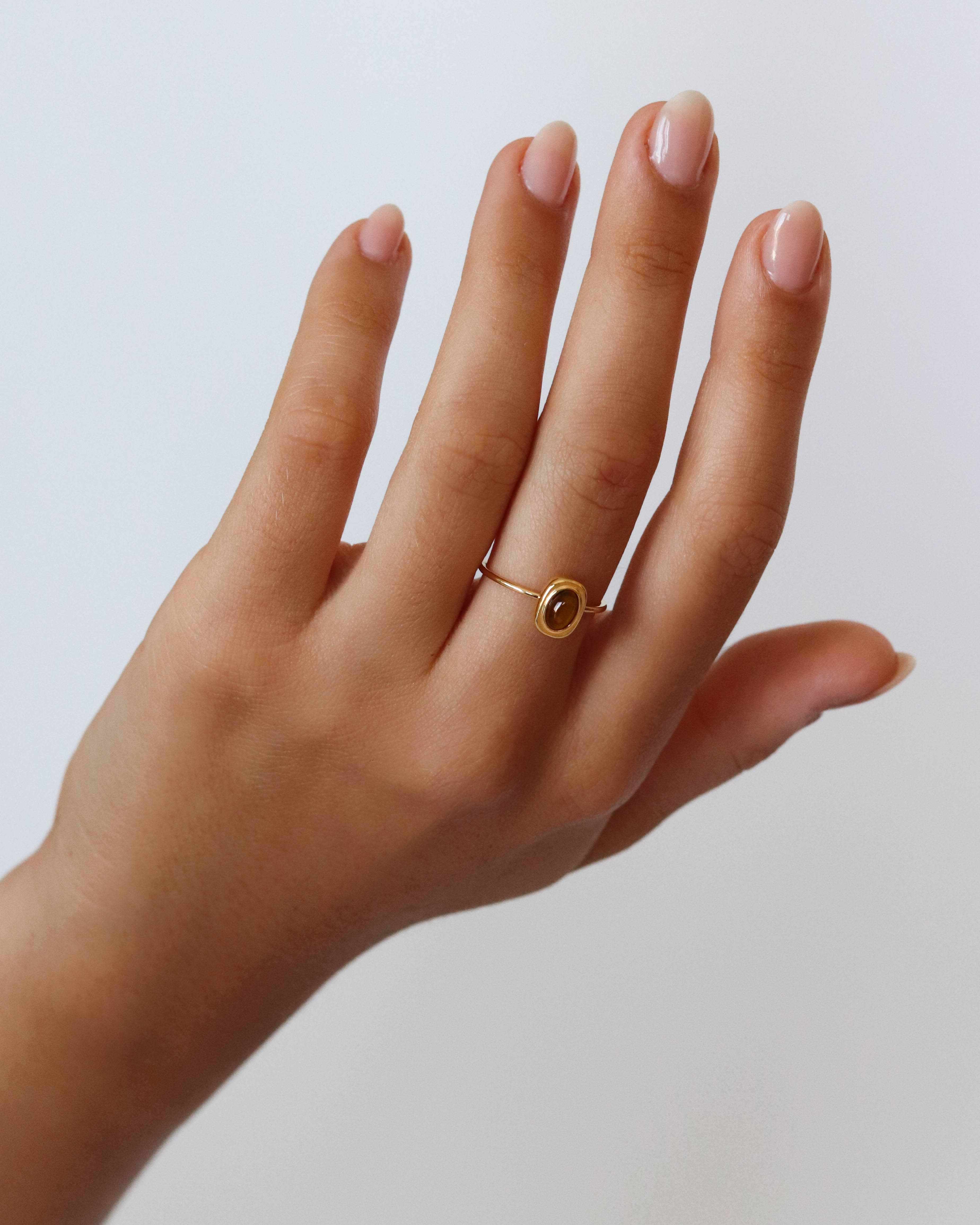 18K Gold Tiger’s Eye Ring