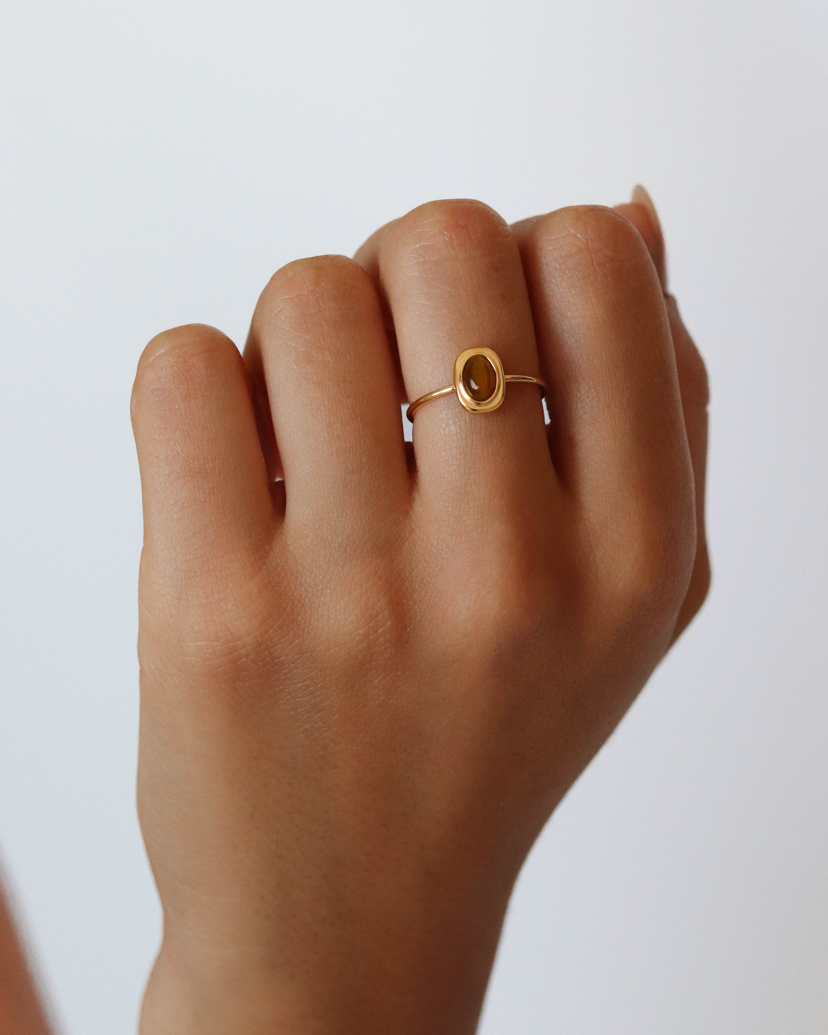 18K Gold Tiger’s Eye Ring