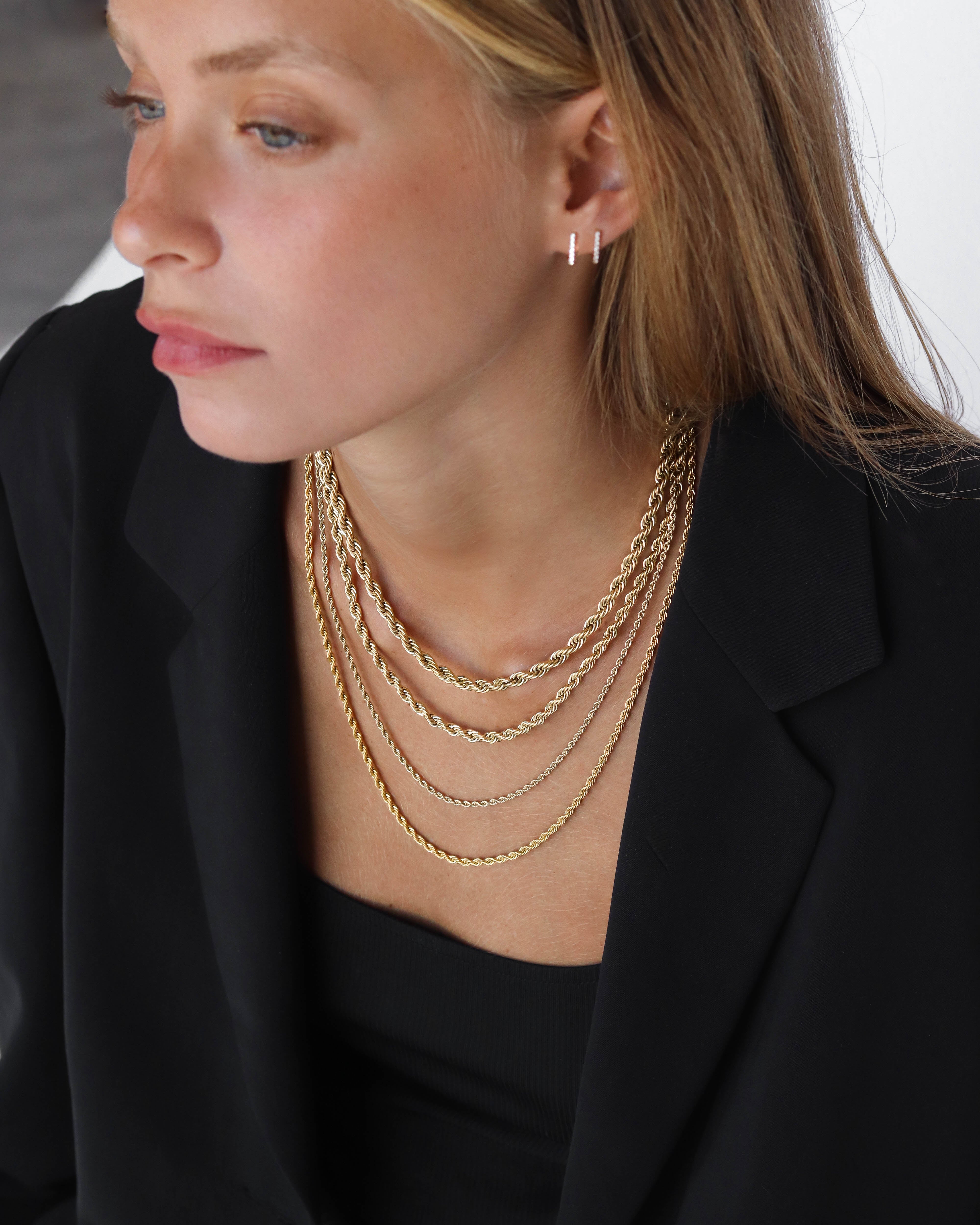 18K Twisted Chain Necklace
