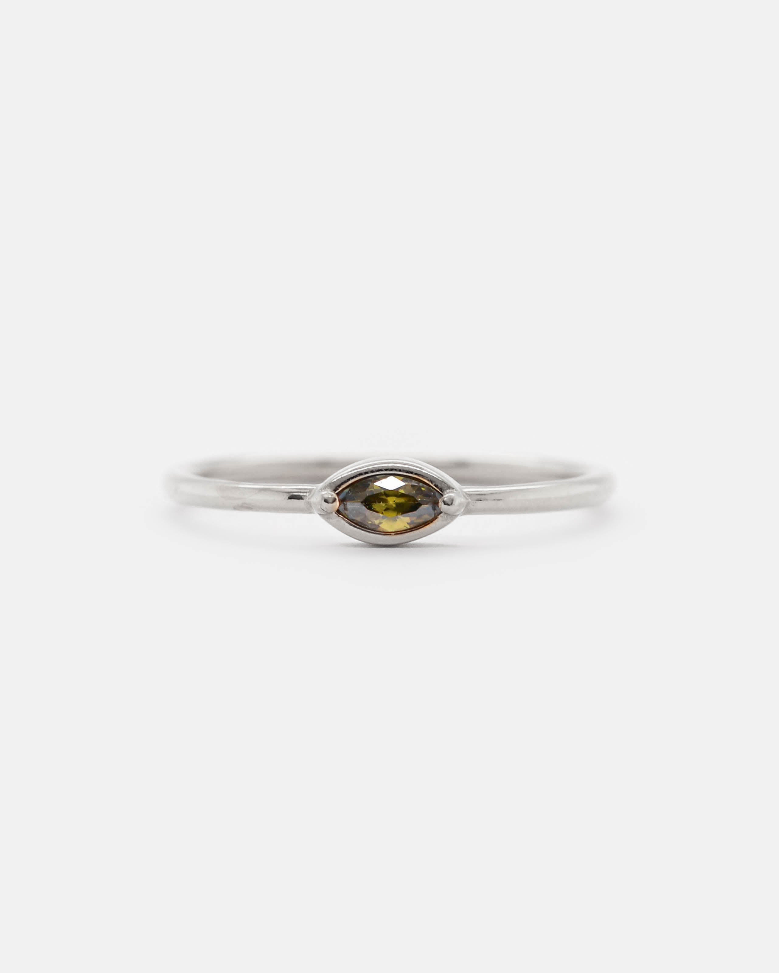 925 Silver - Olive CZ Ring
