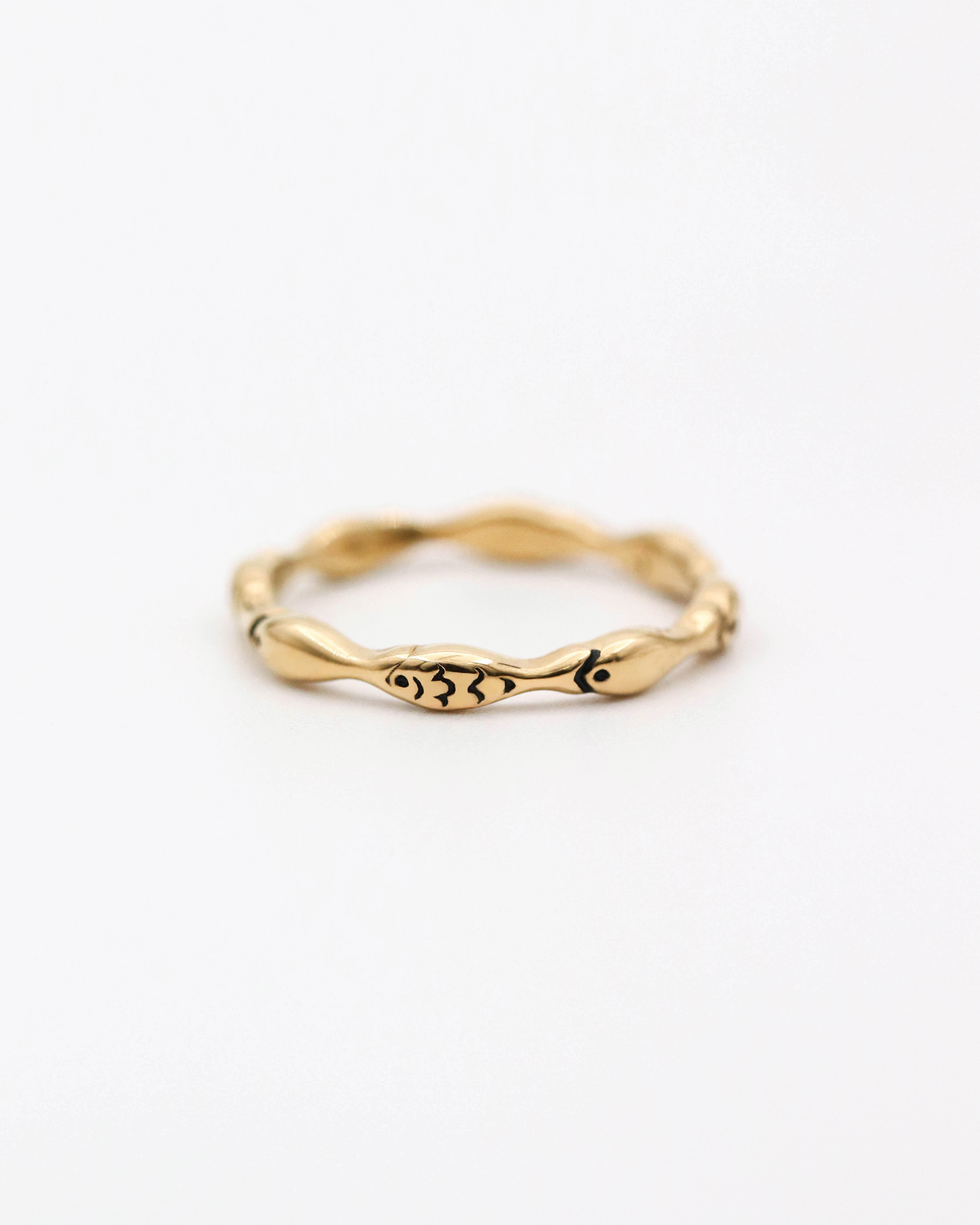18K Gold Ocean Ring