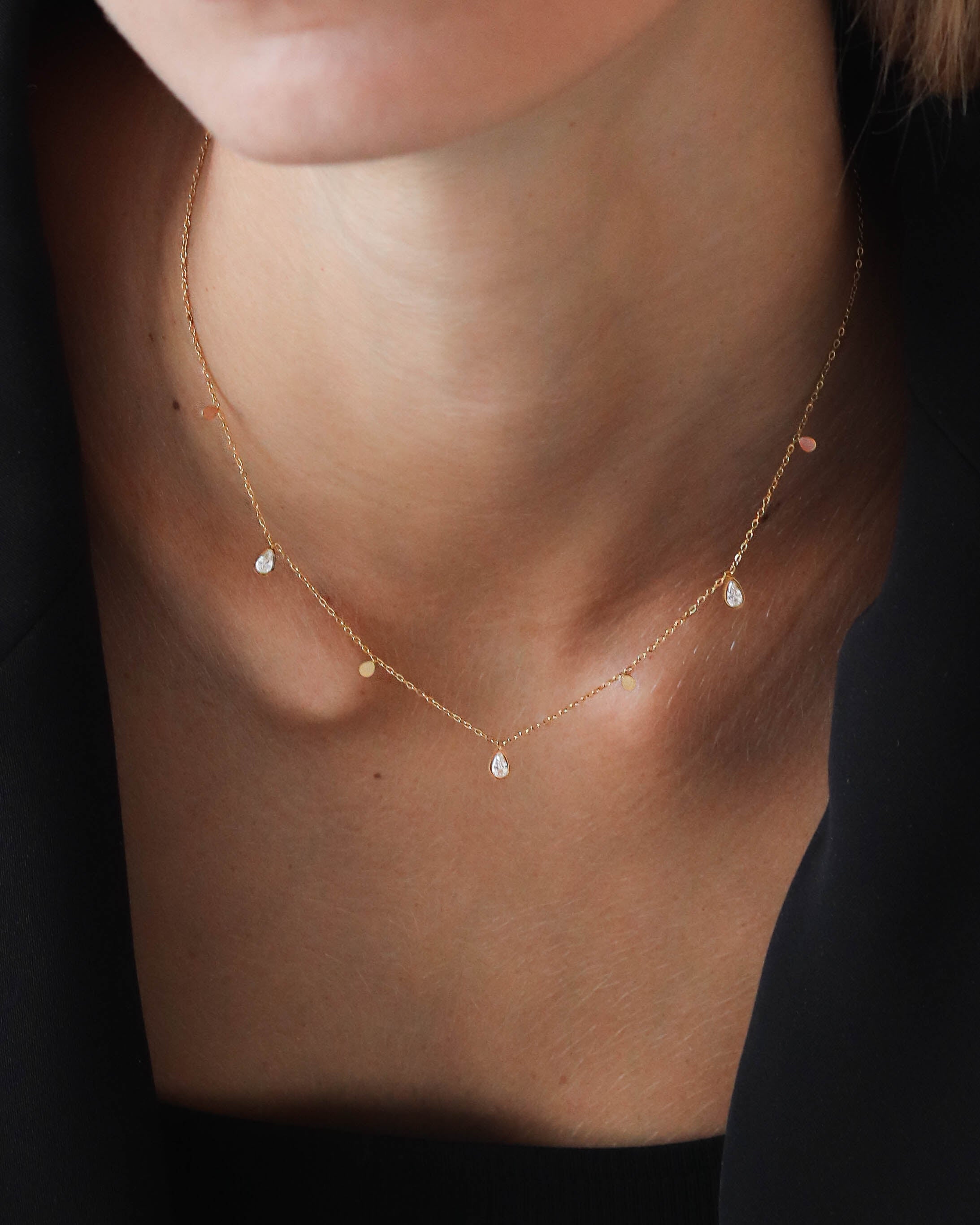 18k Station Necklace