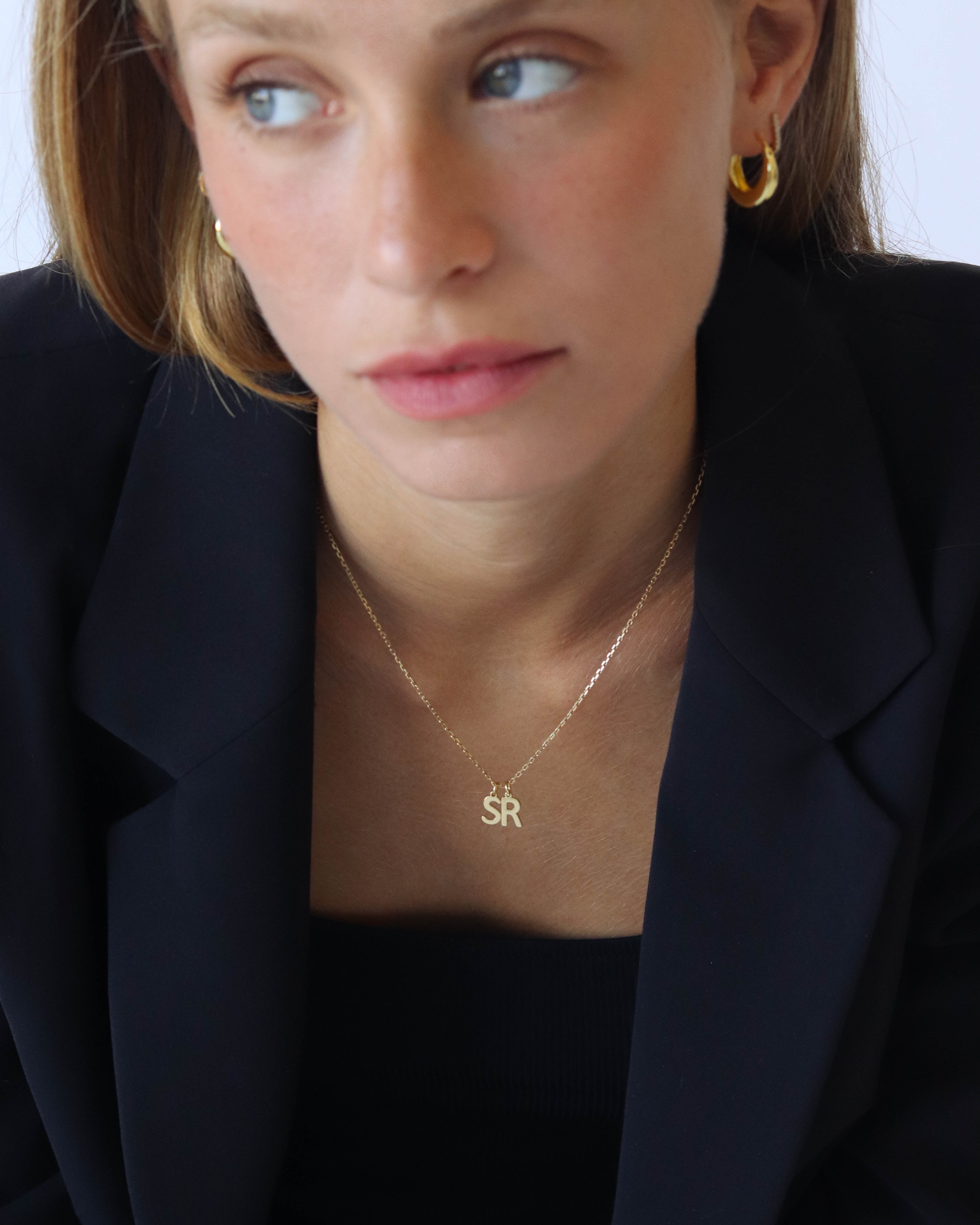 18k Initials Necklace