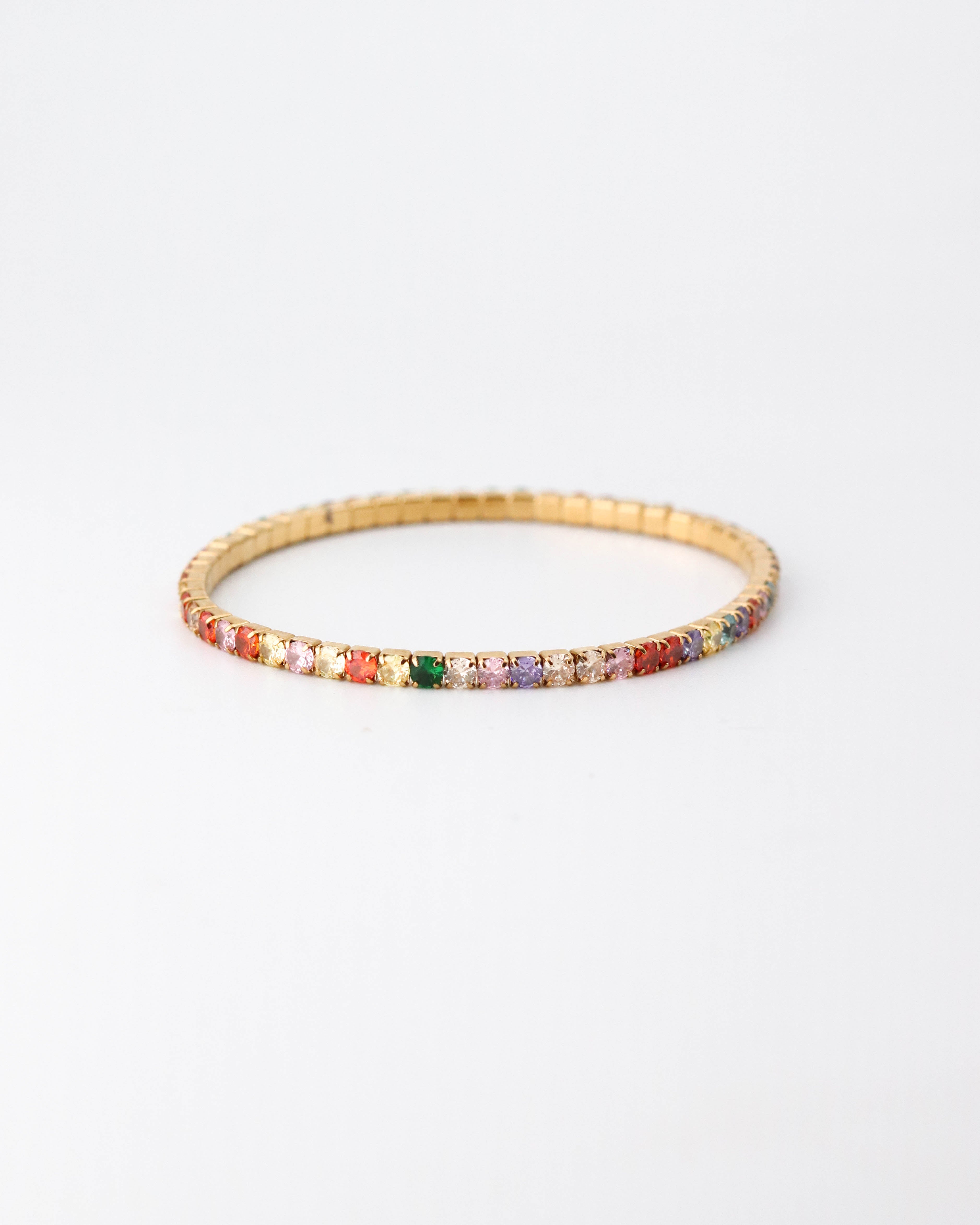 18K Multicolor Tennis Bracelet