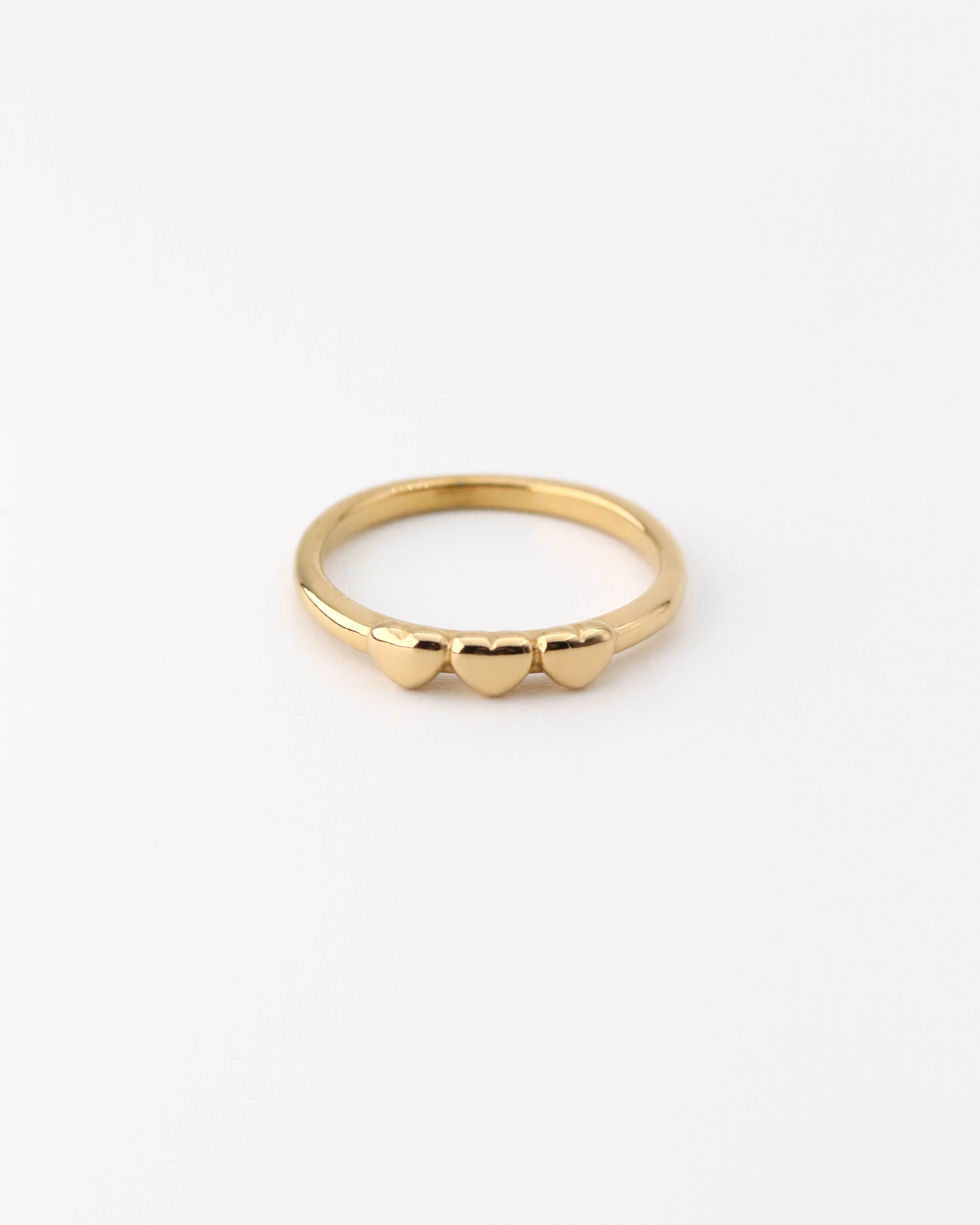 18K Gold Heart Ring