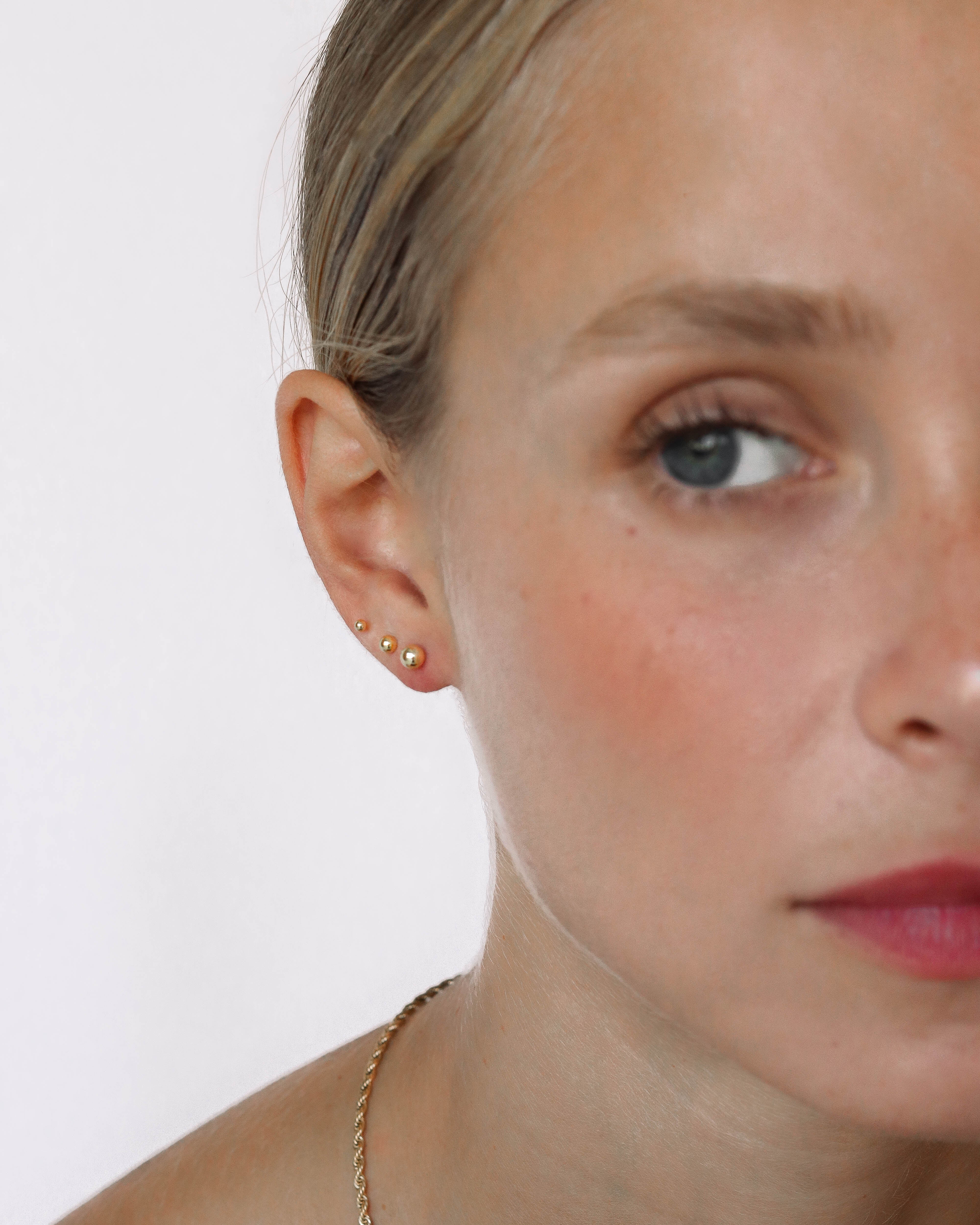 18K Vermeil Sphere Studs
