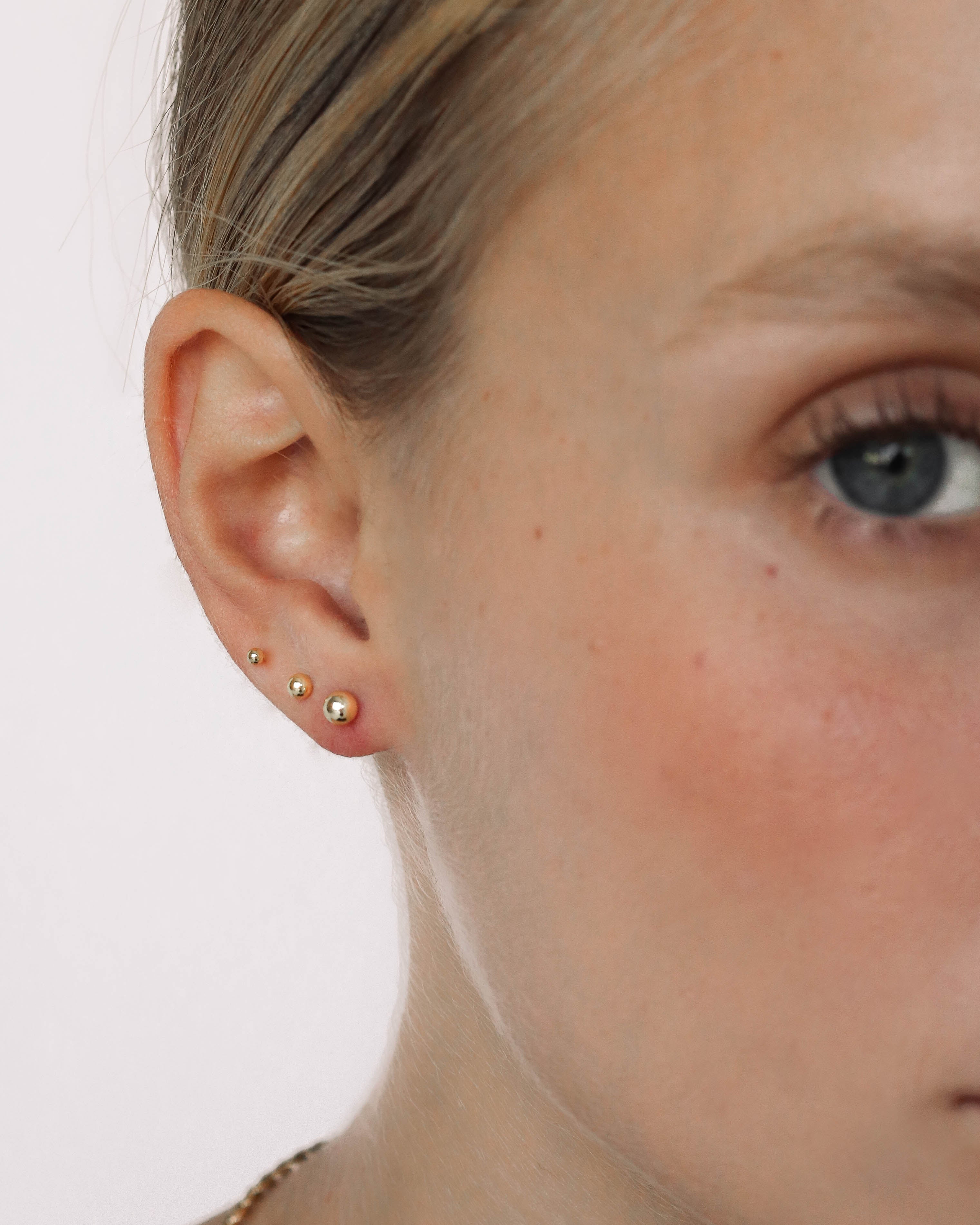 18K Vermeil Sphere Studs