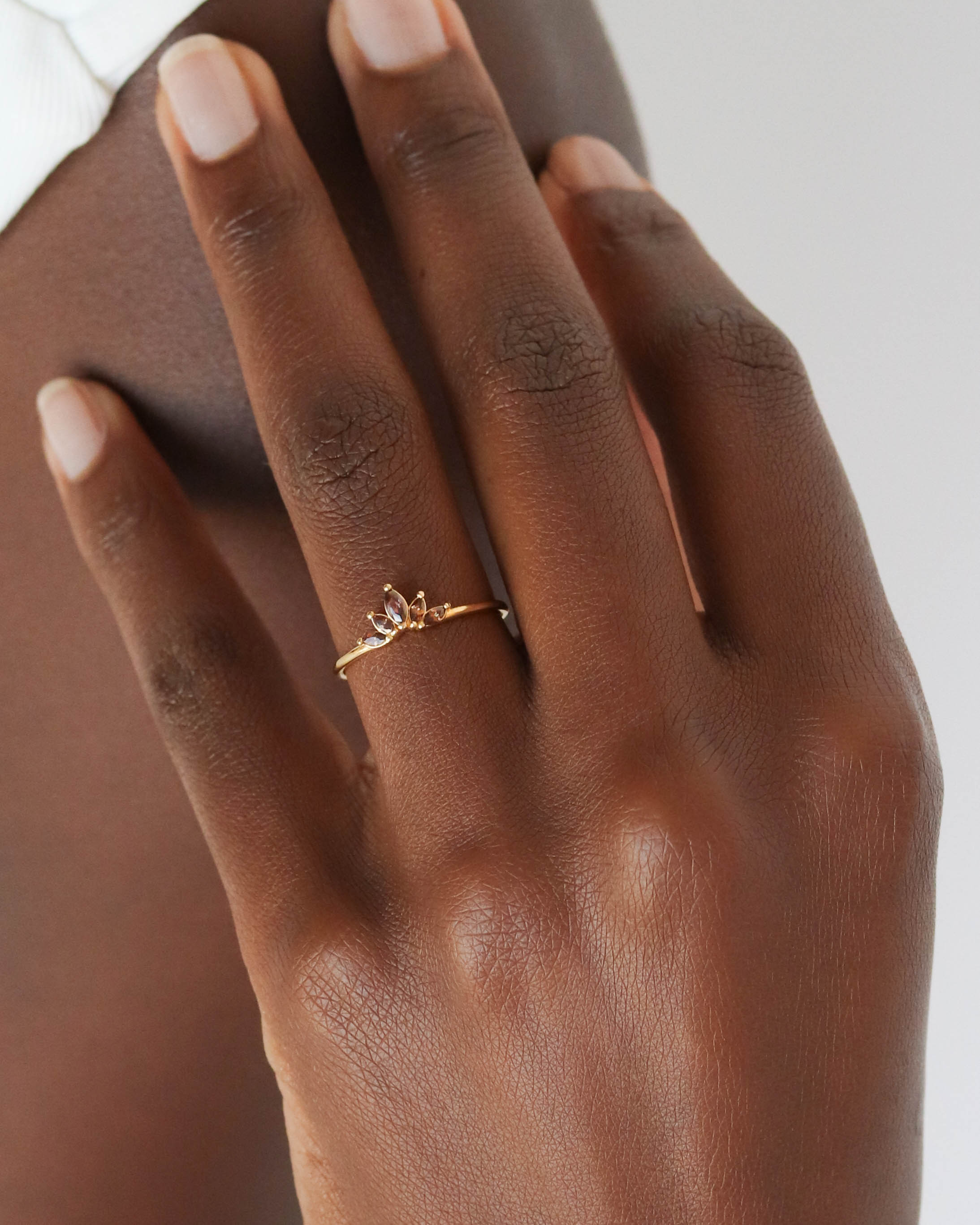 18K Vermeil Brown Julia Ring