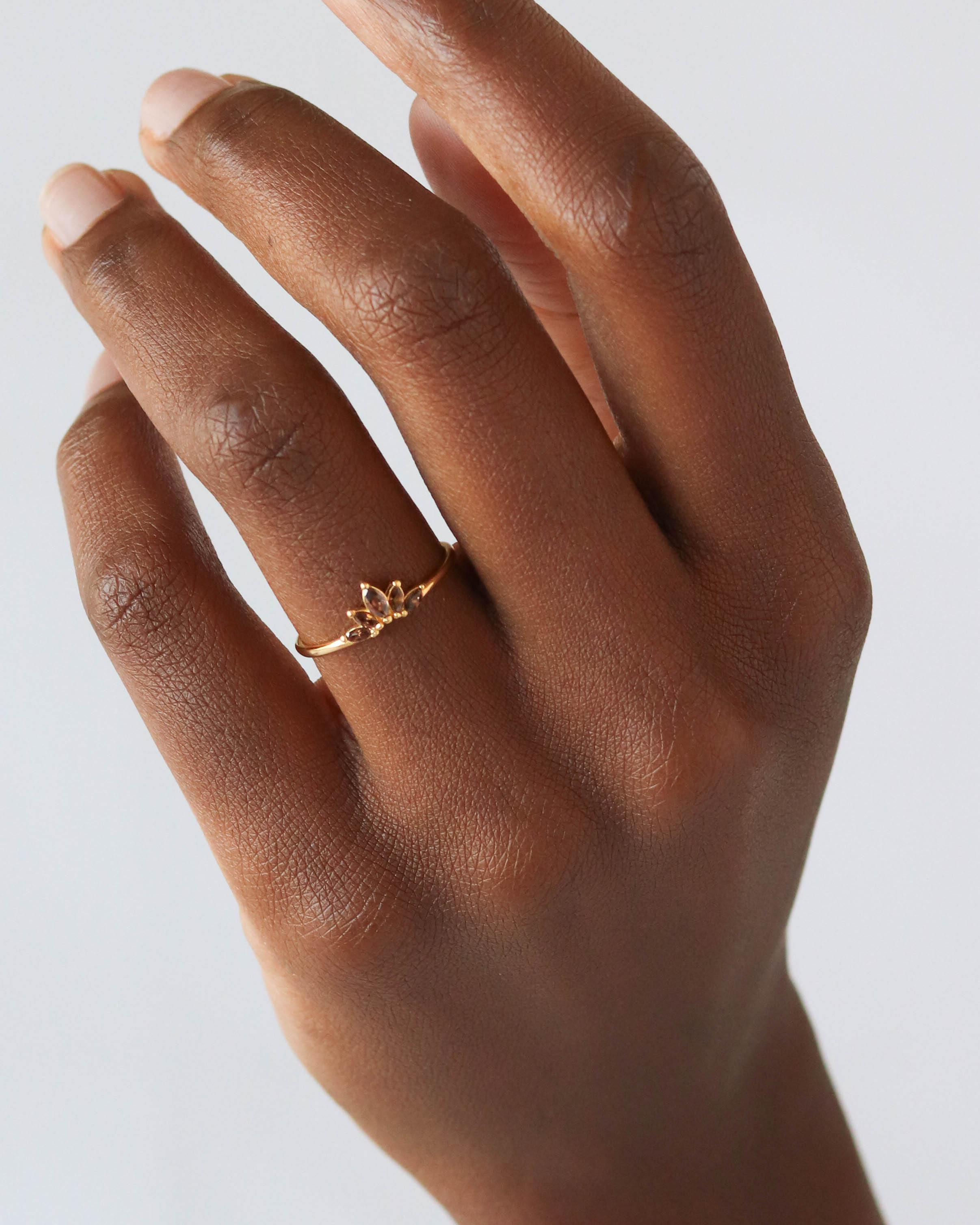 18K Vermeil Brown Julia Ring