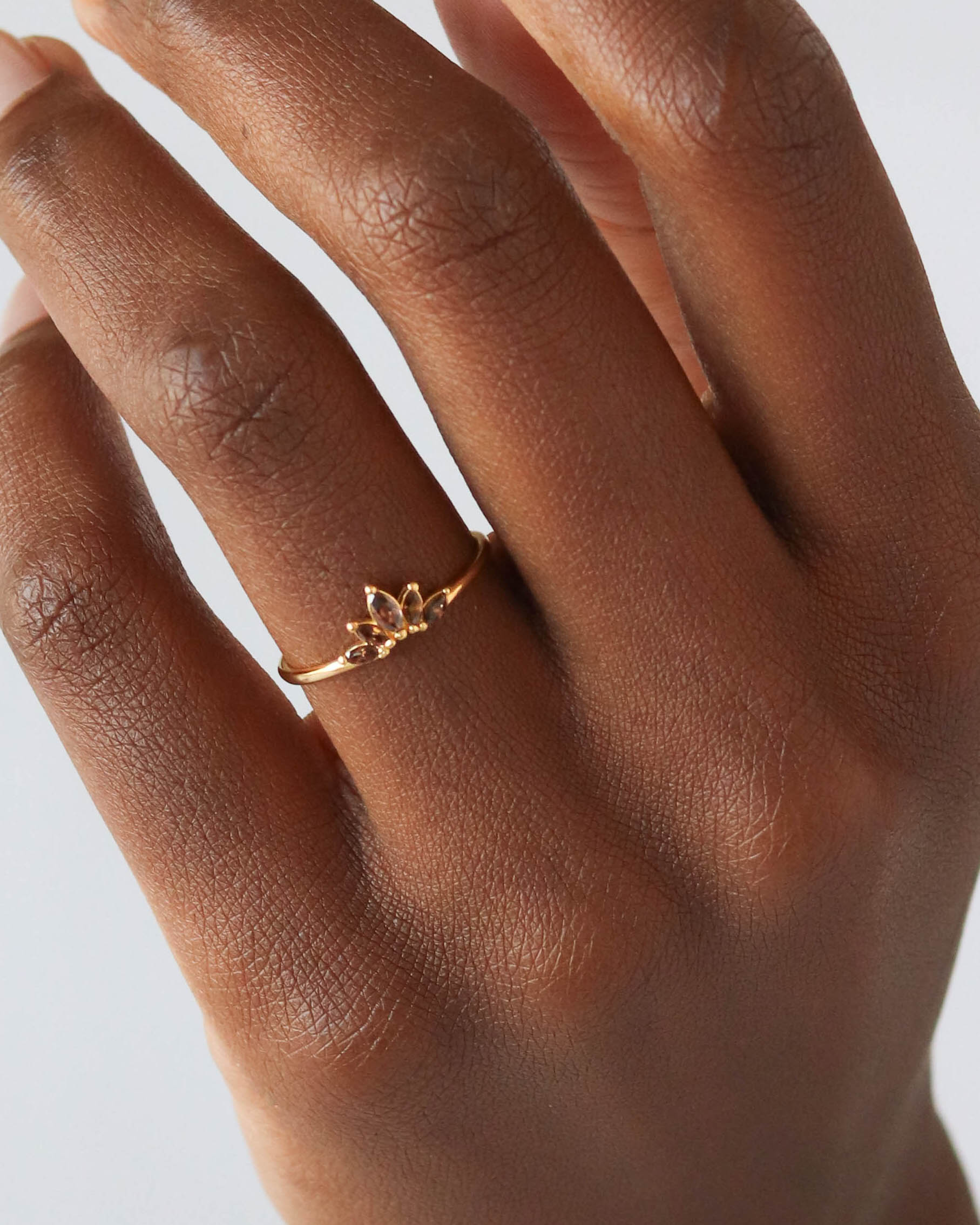 18K Vermeil Brown Julia Ring