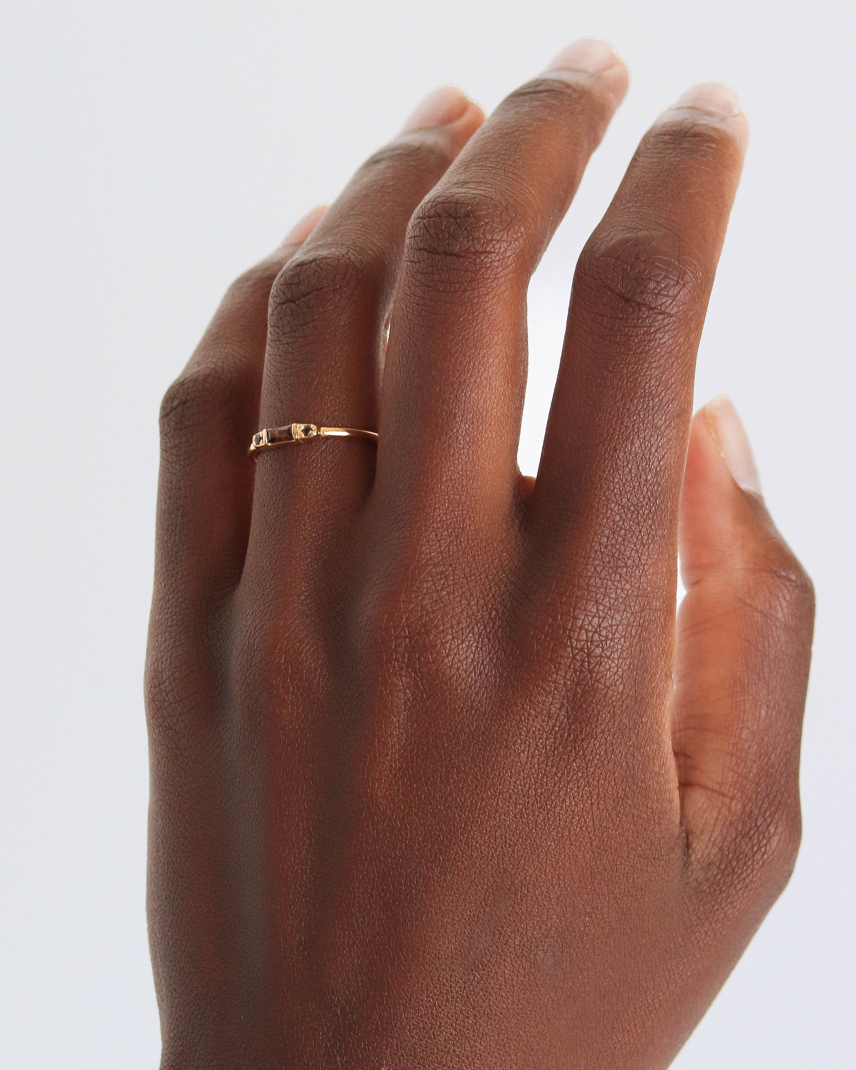 18K Vermeil Brown Mary Ring