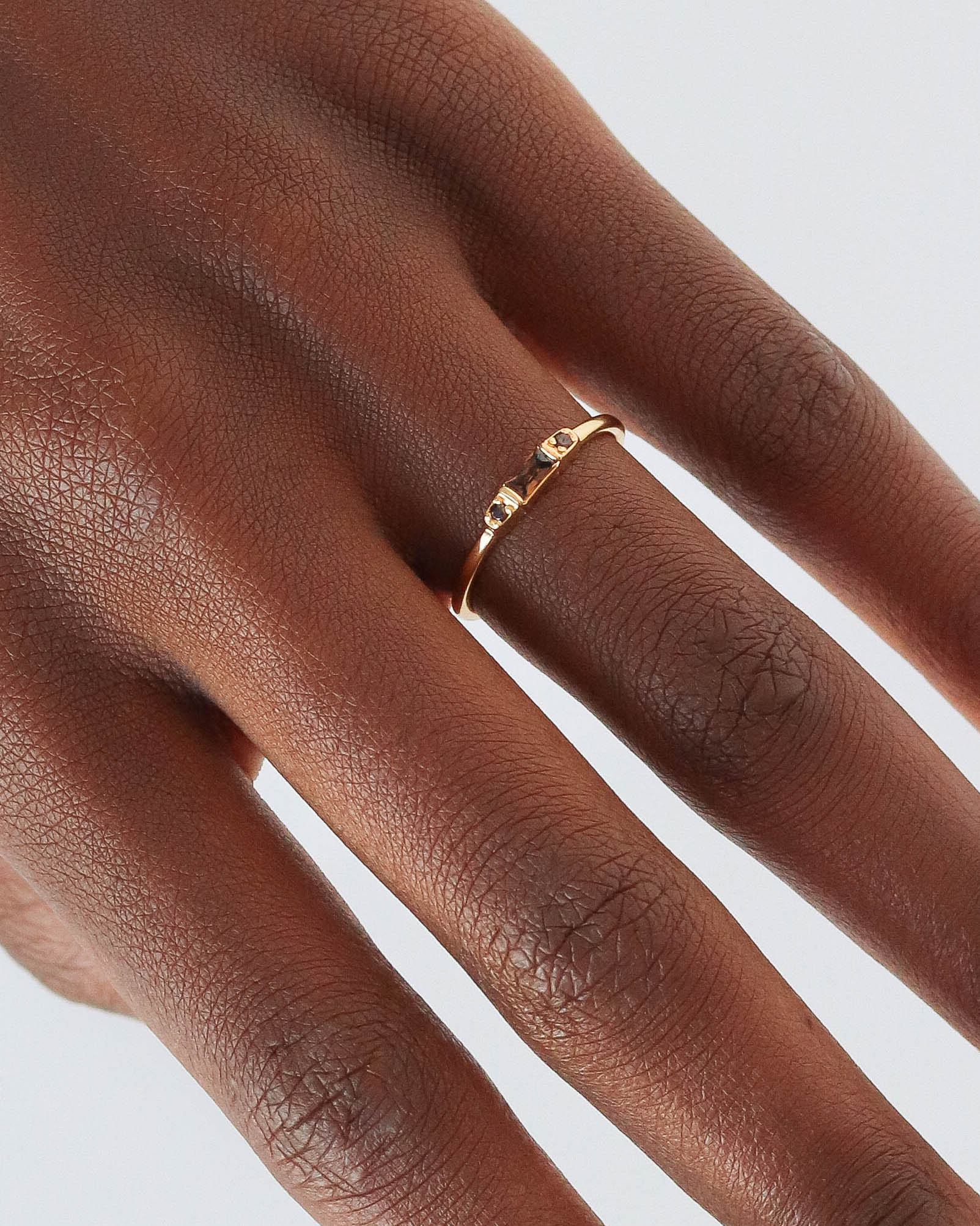 18K Vermeil Brown Mary Ring