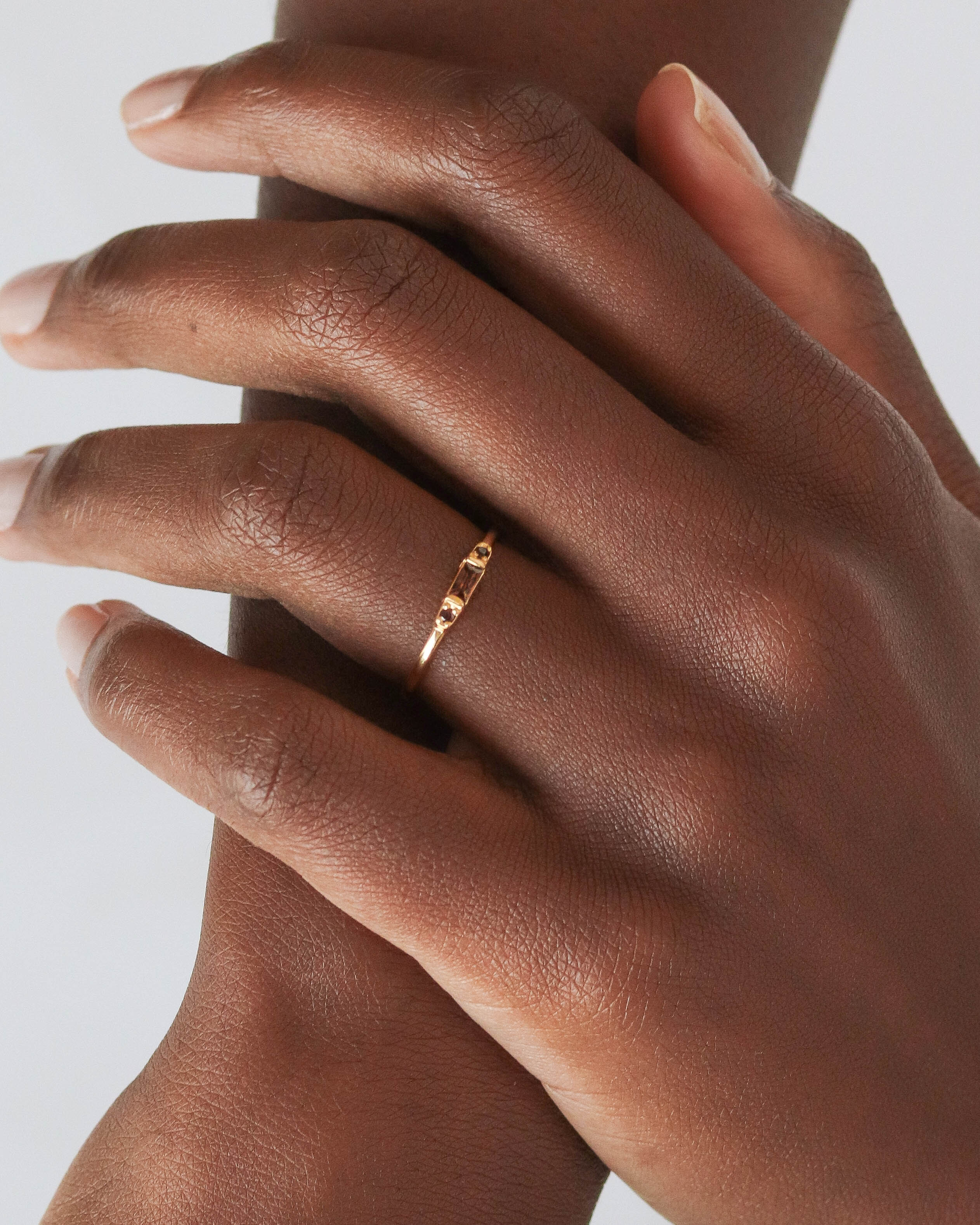 18K Vermeil Brown Mary Ring