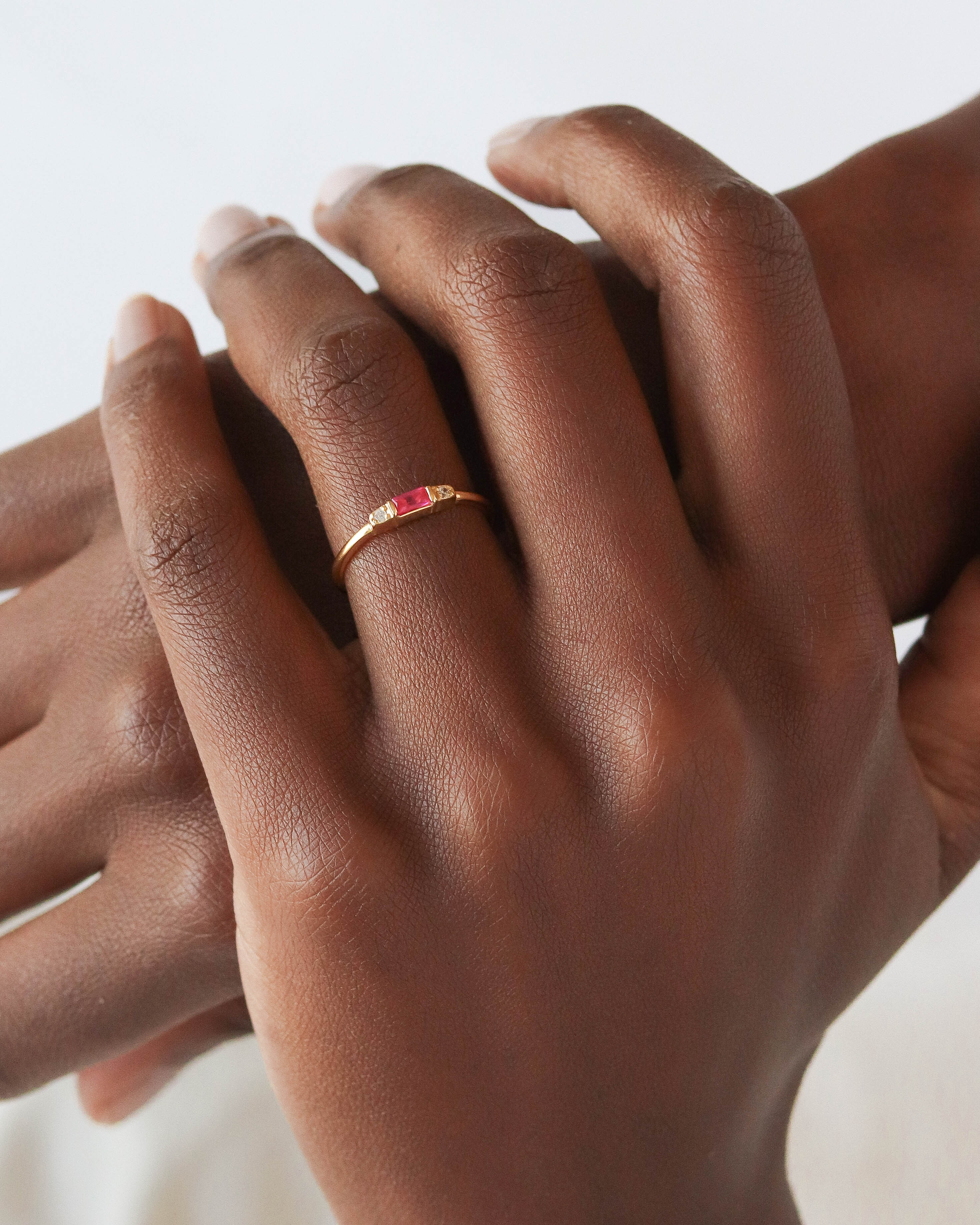 18K Vermeil Pink Mary Ring