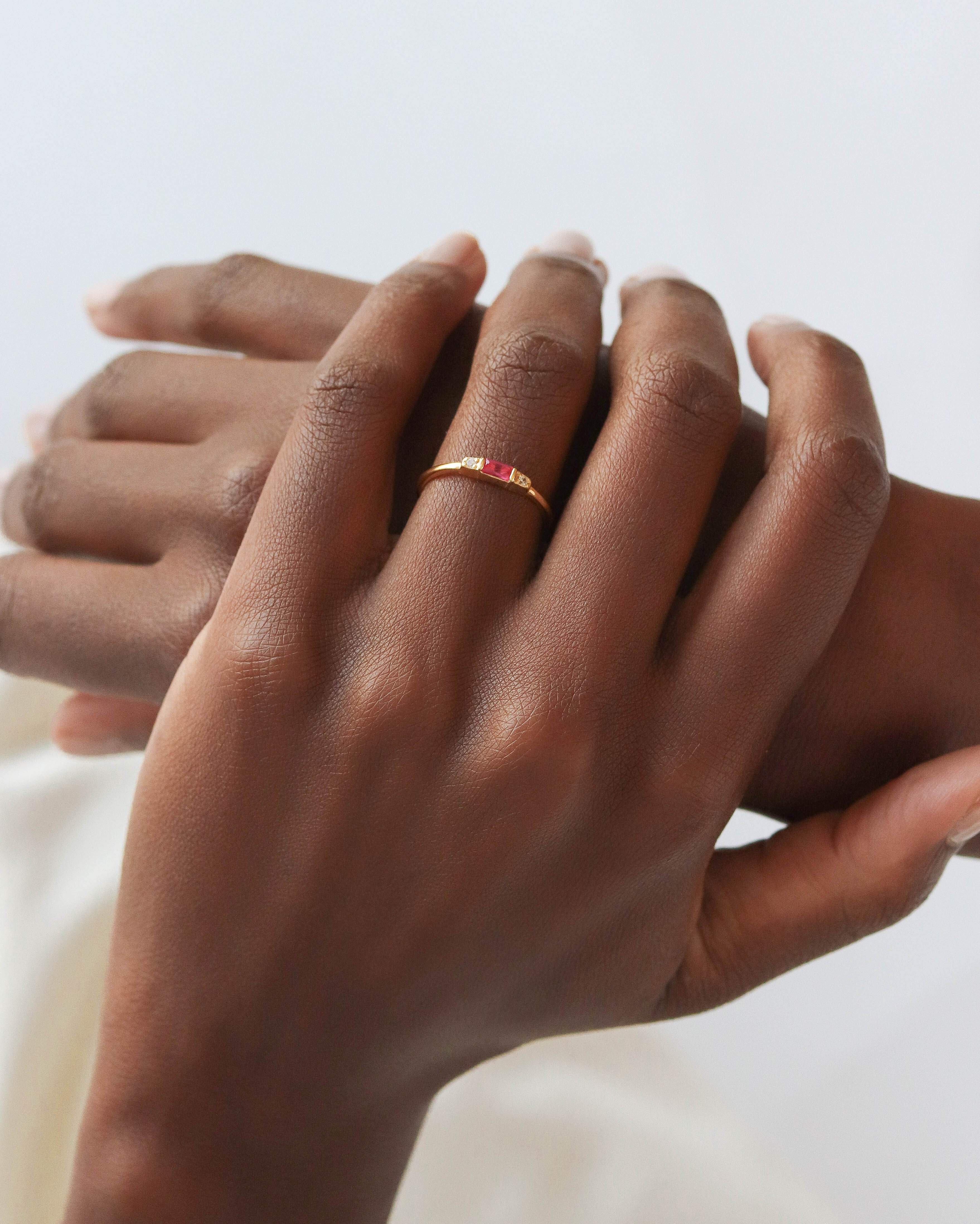 18K Vermeil Pink Mary Ring