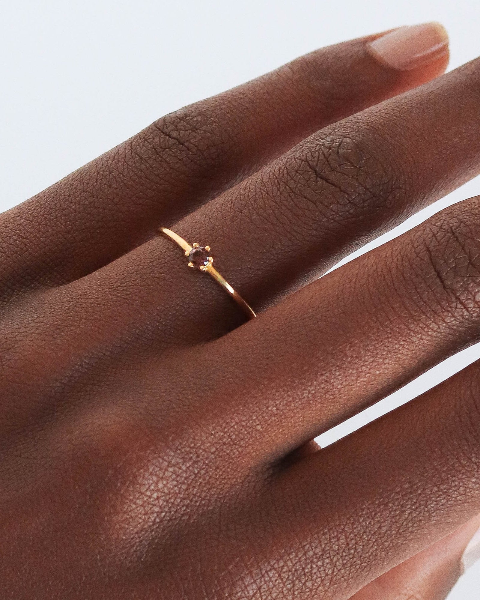 18K Vermeil Brown Lily Ring