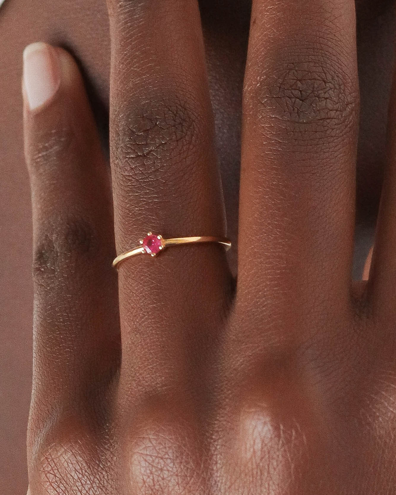 18K Vermeil Pink Lily Ring