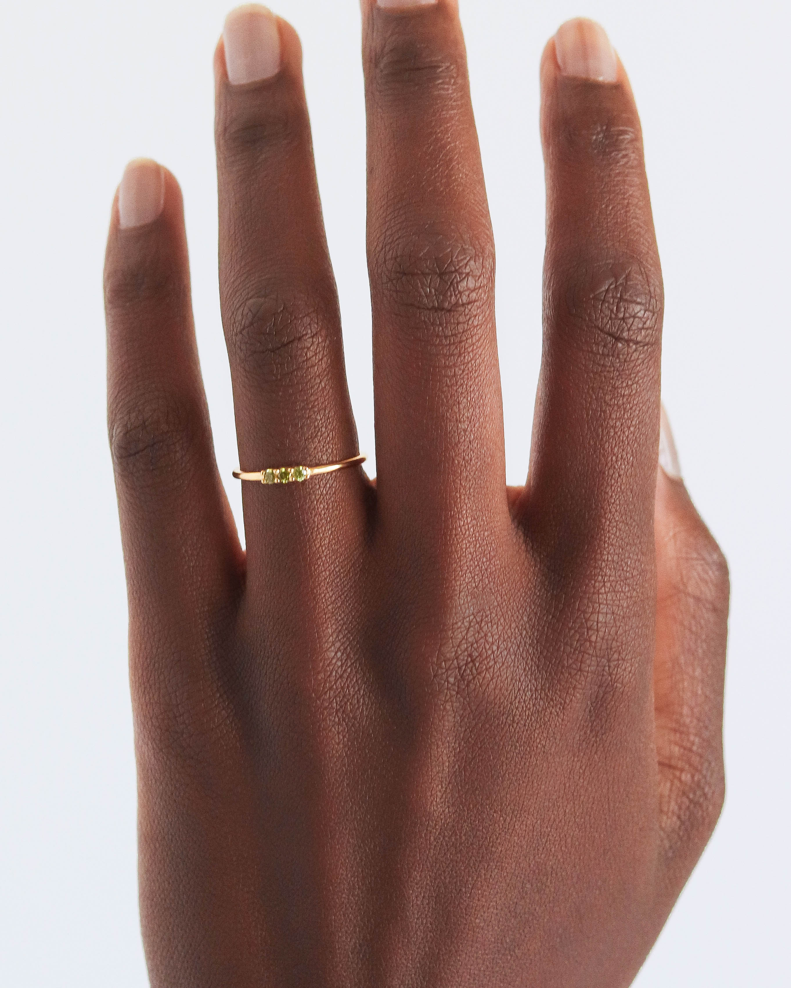 18K Vermeil Olive Trio Ring