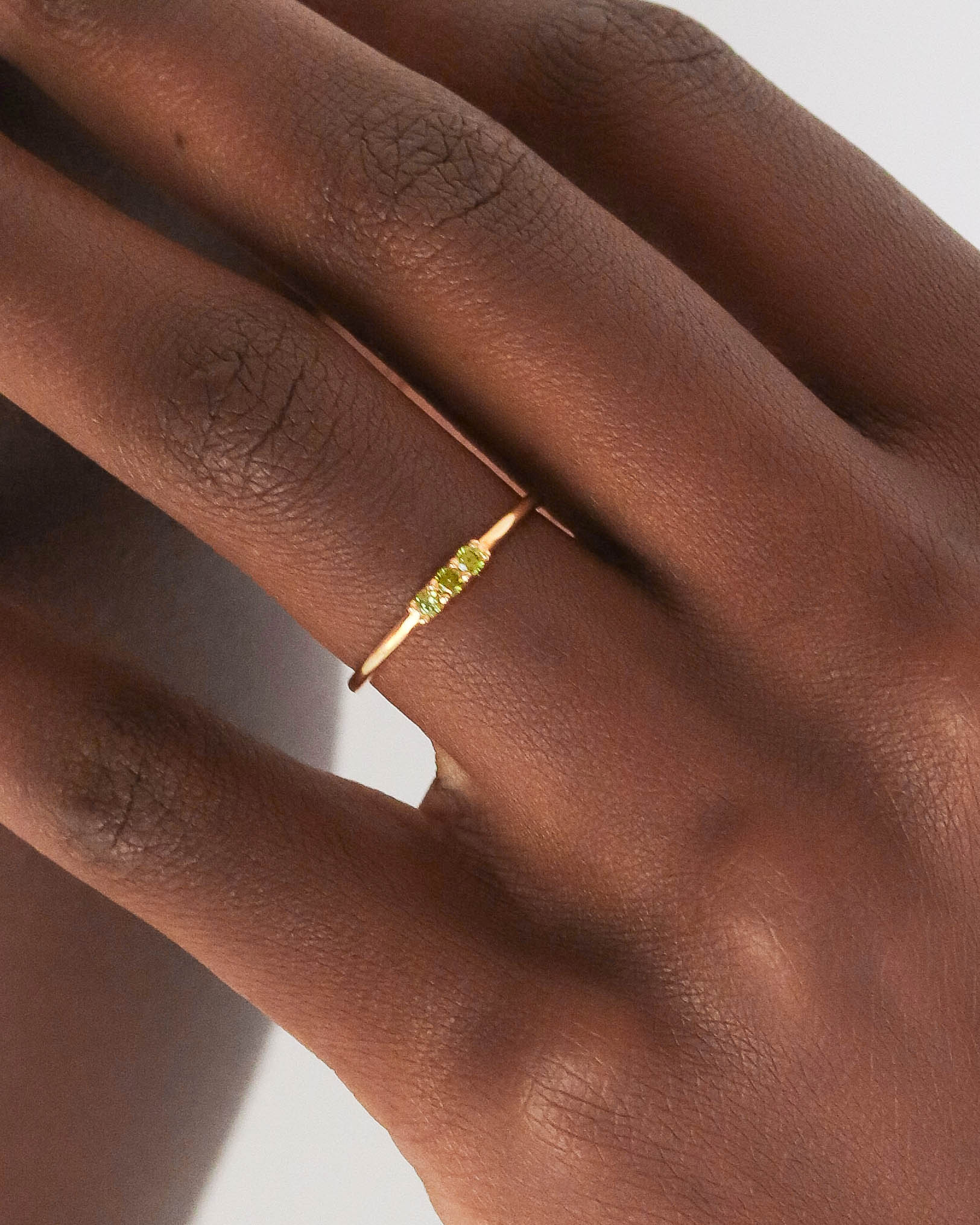 18K Vermeil Olive Trio Ring