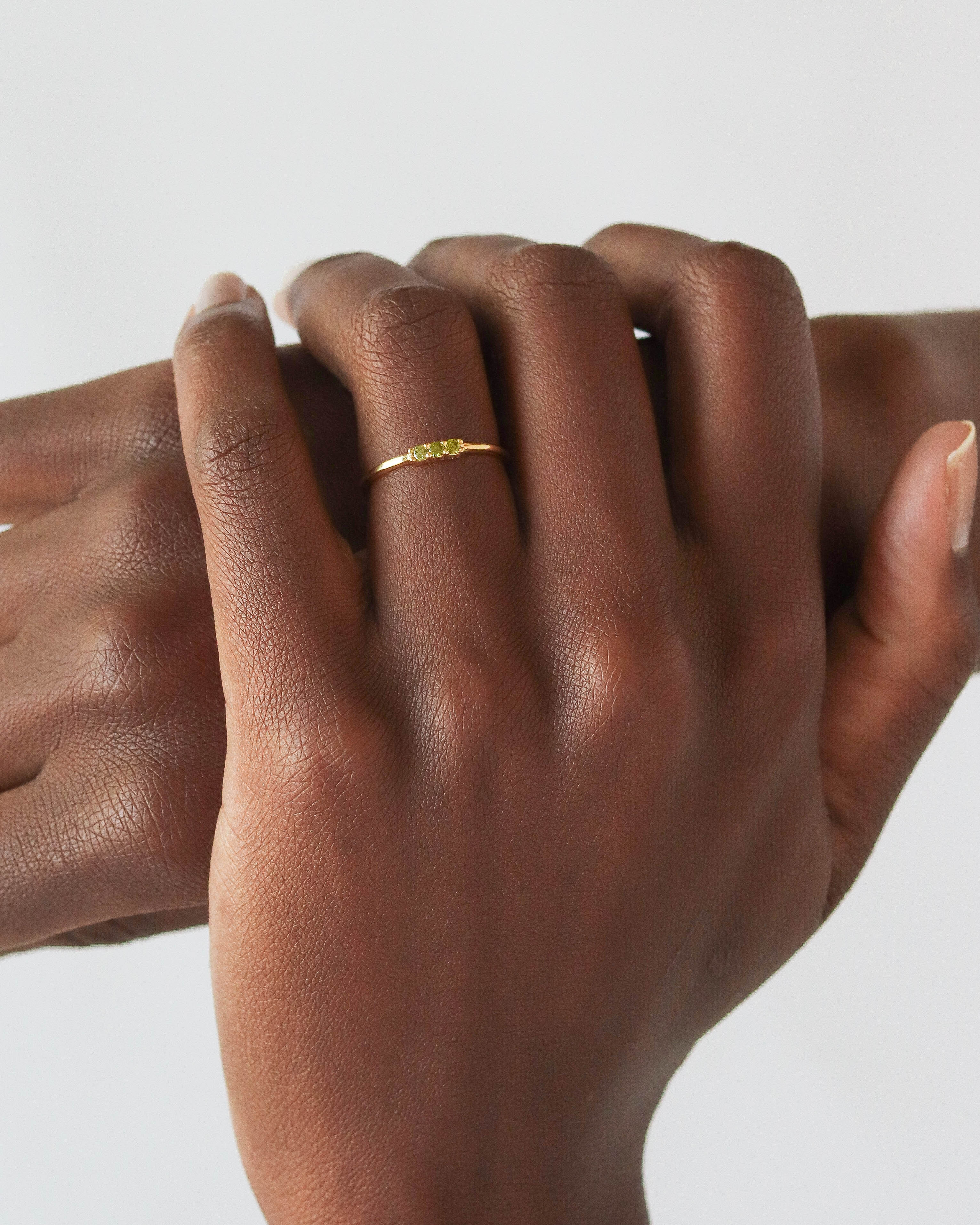 18K Vermeil Olive Trio Ring