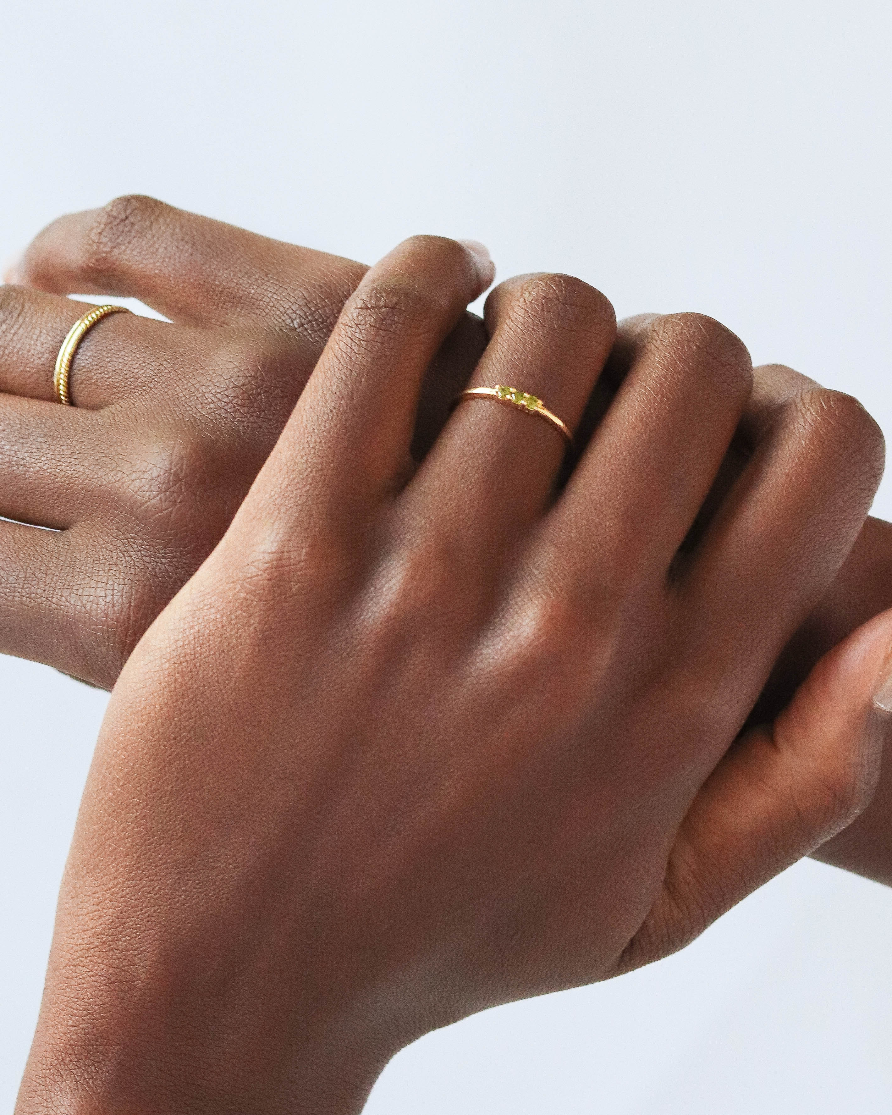 18K Vermeil Olive Trio Ring